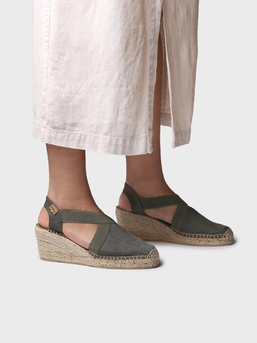 Toni Pons Ter espadrille femme lin compensée vegan