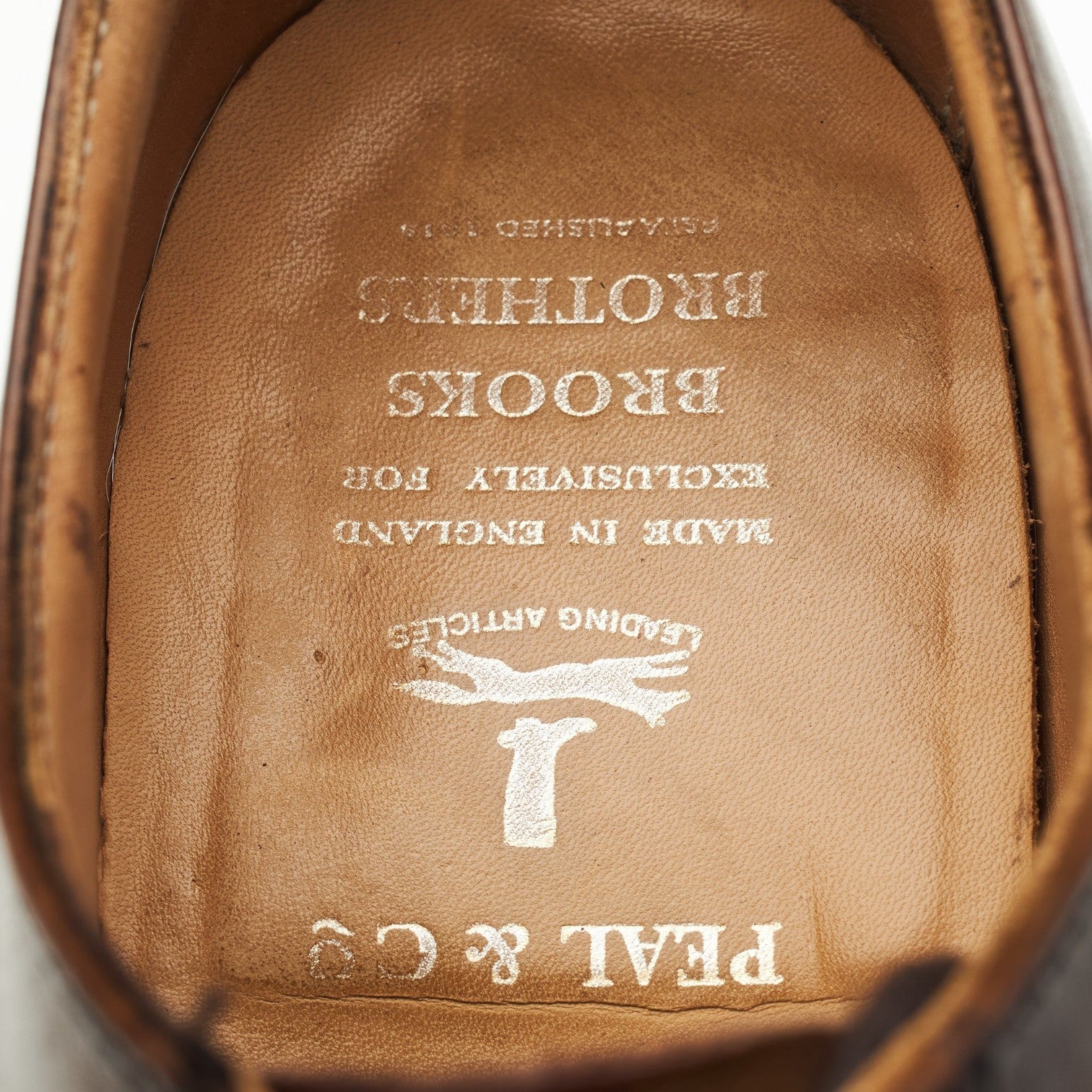 Peal & Co richelieu cuir marron foncé UK 7.5 bout droit