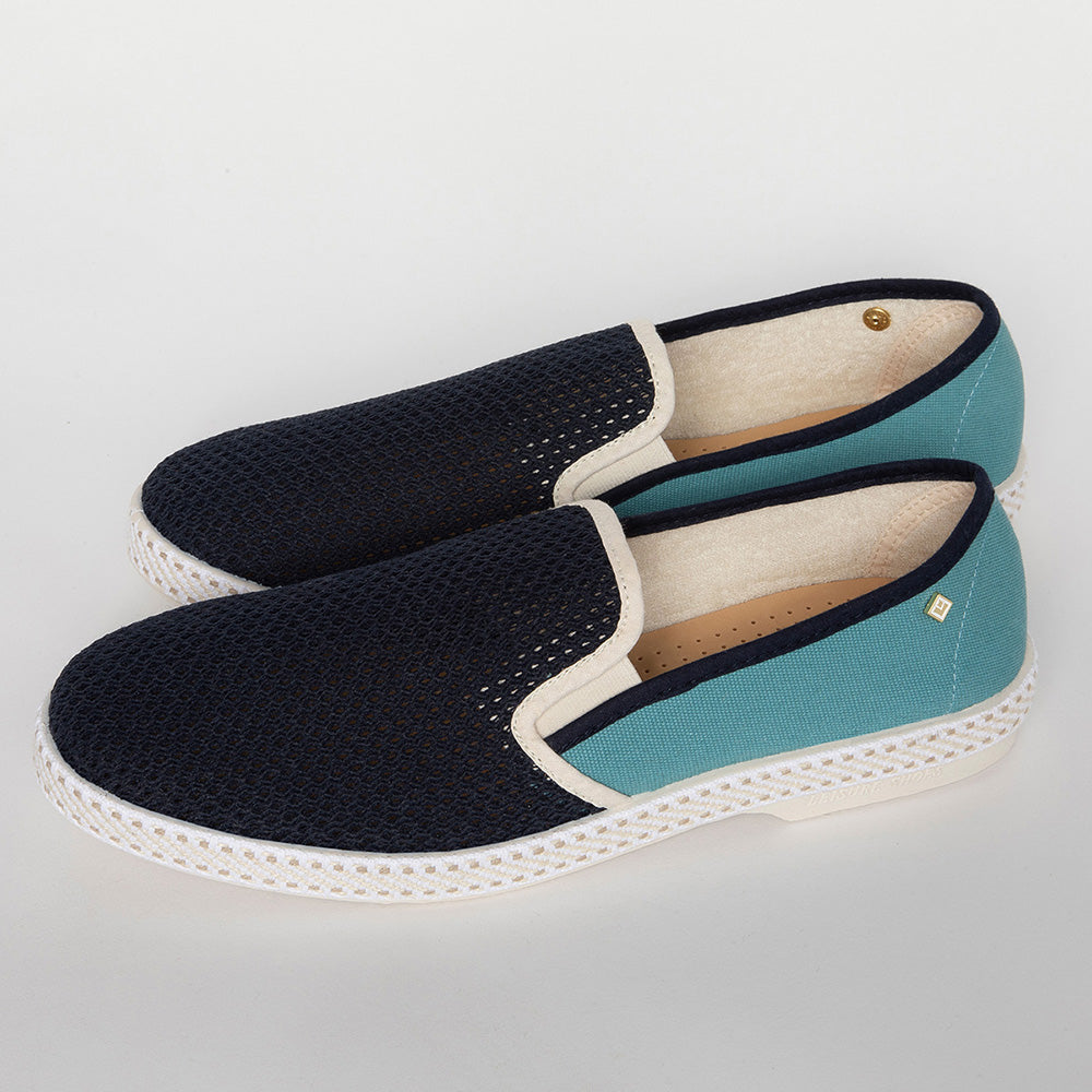 Rivieras Classic Match Marine Aqua espadrilles filet