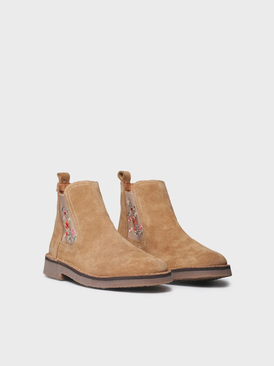 Toni Pons Bisbal bottines daim brodées 2,5 cm