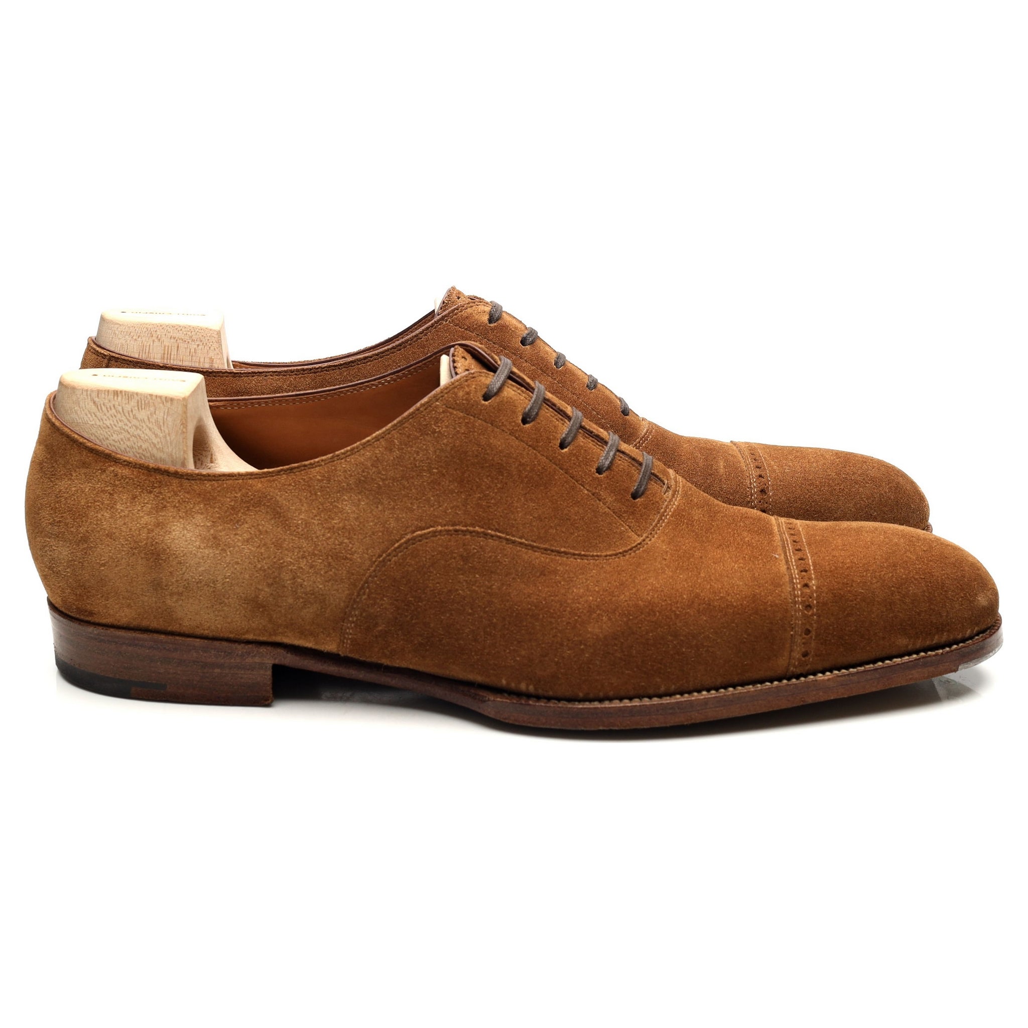 Drake's richelieu demi-brogue daim marron pointure 10 UK