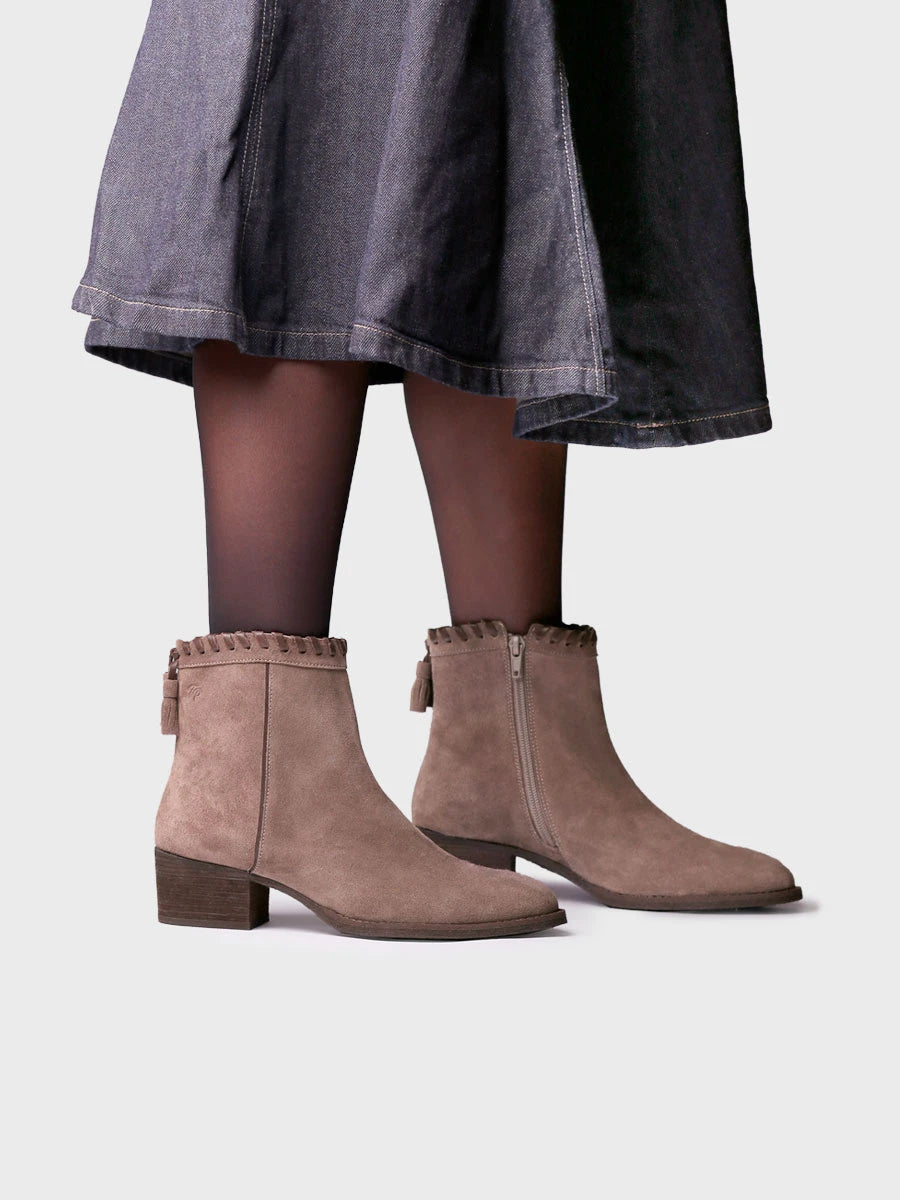 Toni Pons Paterna-SY bottine suède femme talon 4,5 cm