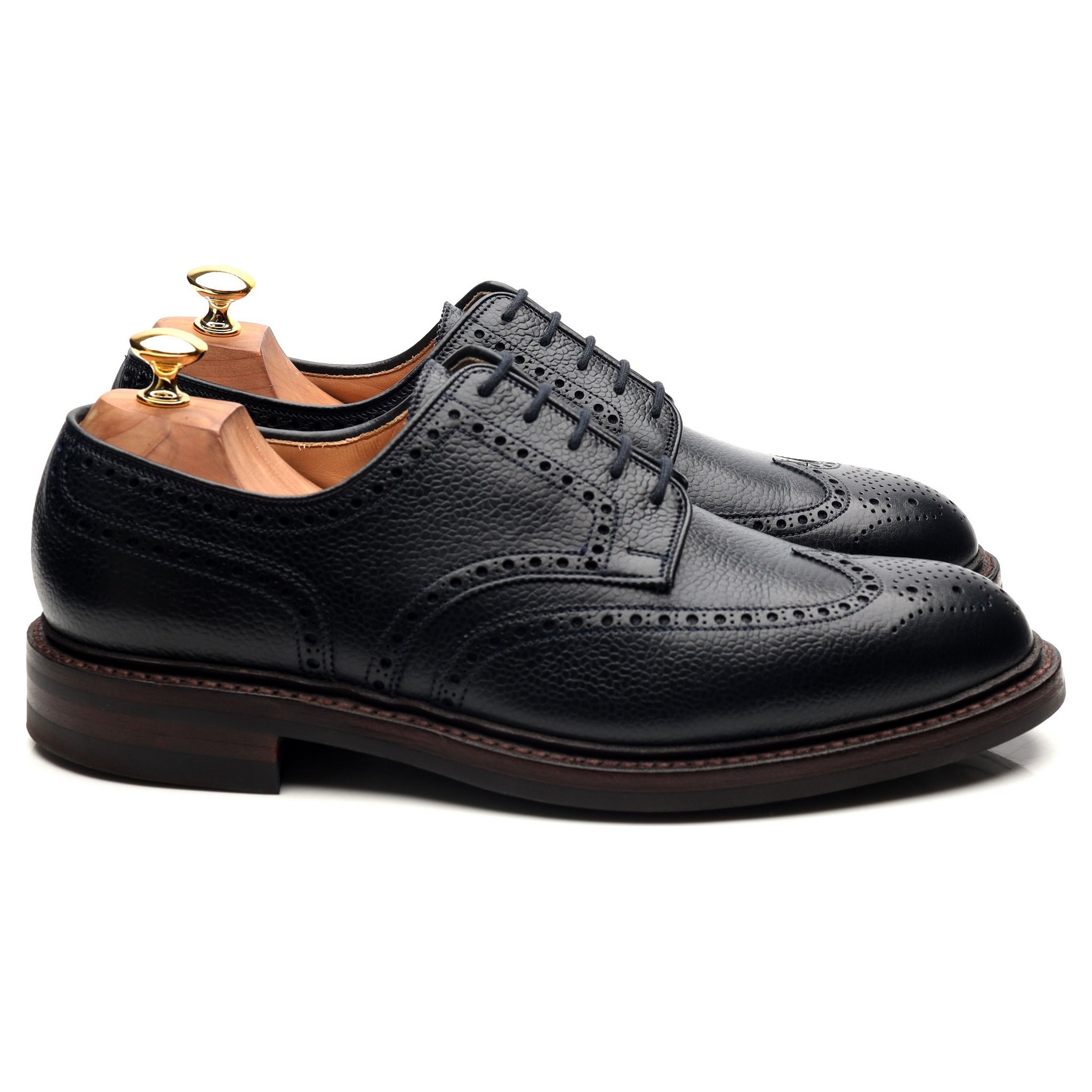 Crockett & Jones Pembroke derby cuir bleu UK 9,5