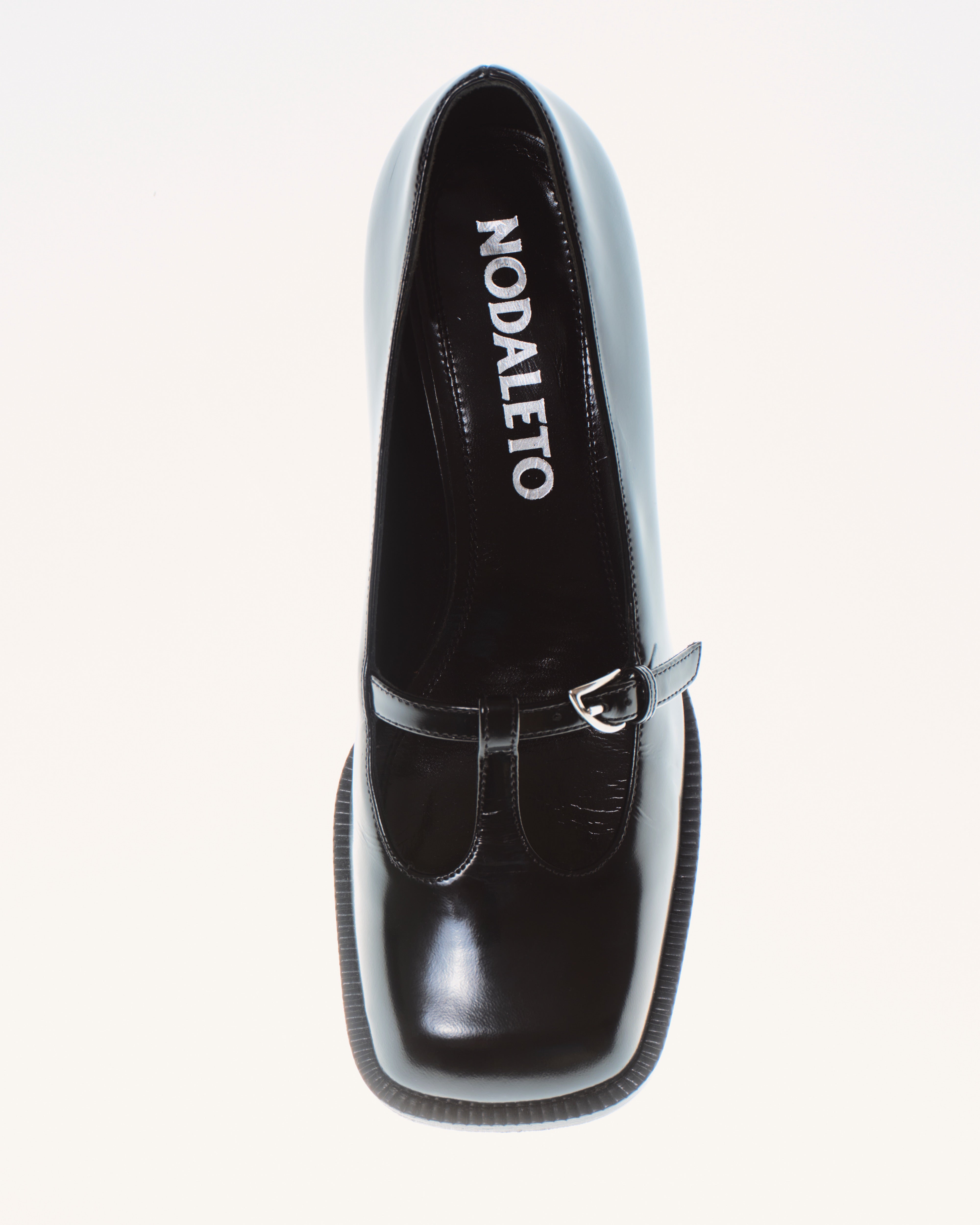 Nodaleto Bulla Bobby 50 sandales cuir noir Black Glassed talon 5 cm
