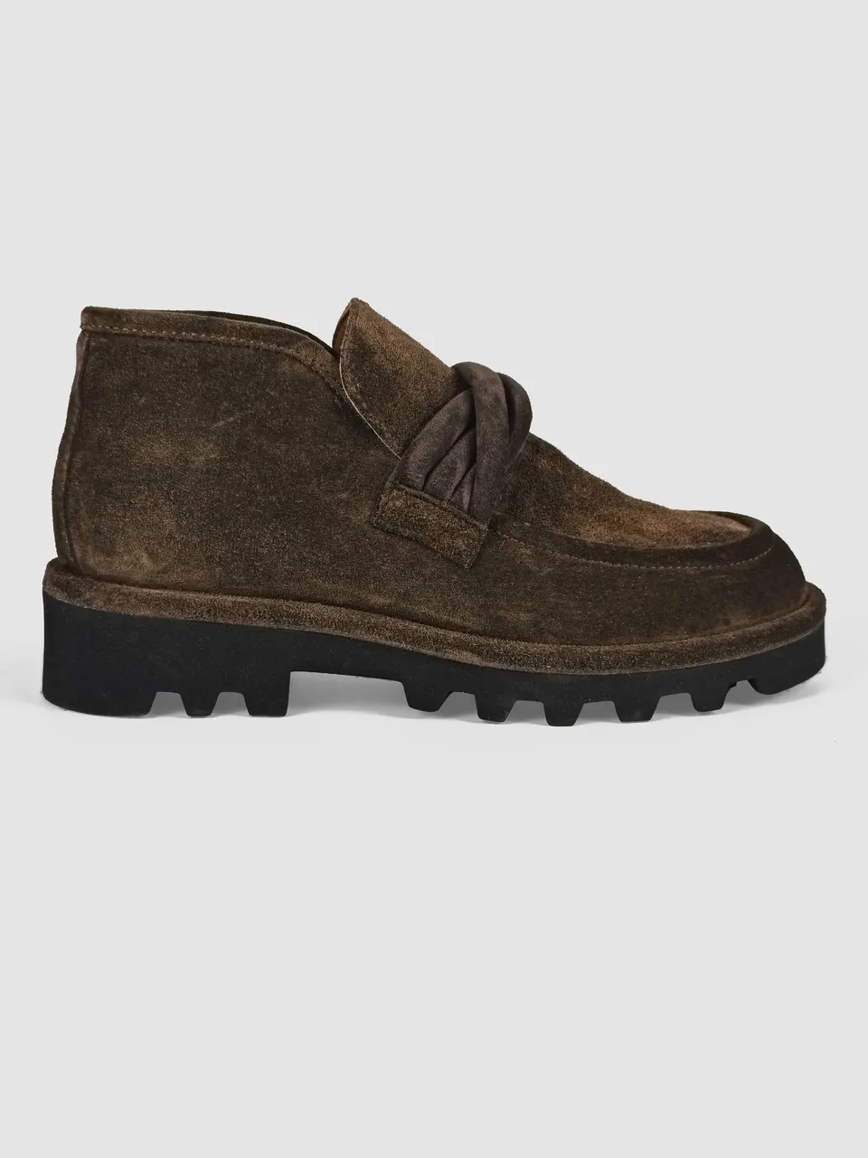 Lorena Paggi Velour bottine marron confort