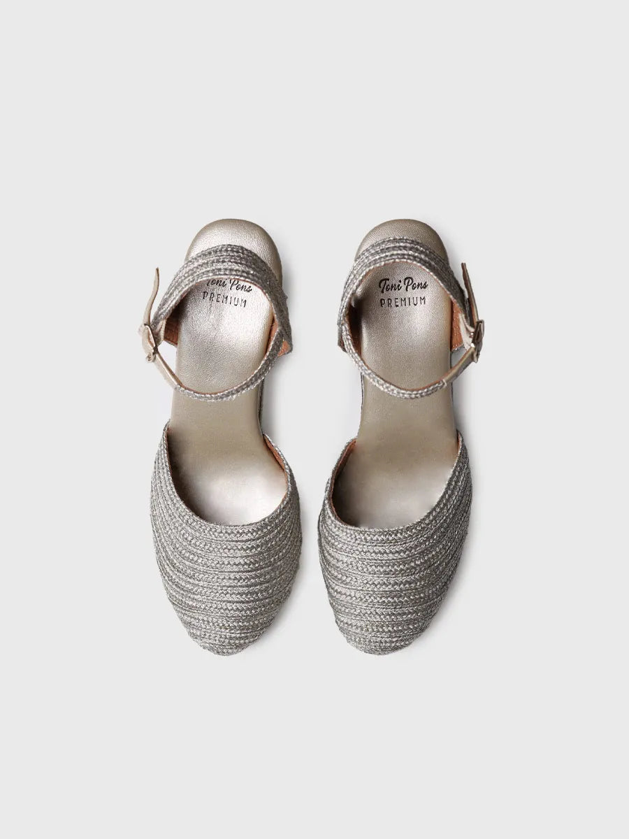 Toni Pons Damaris espadrille métal tressé 10 cm