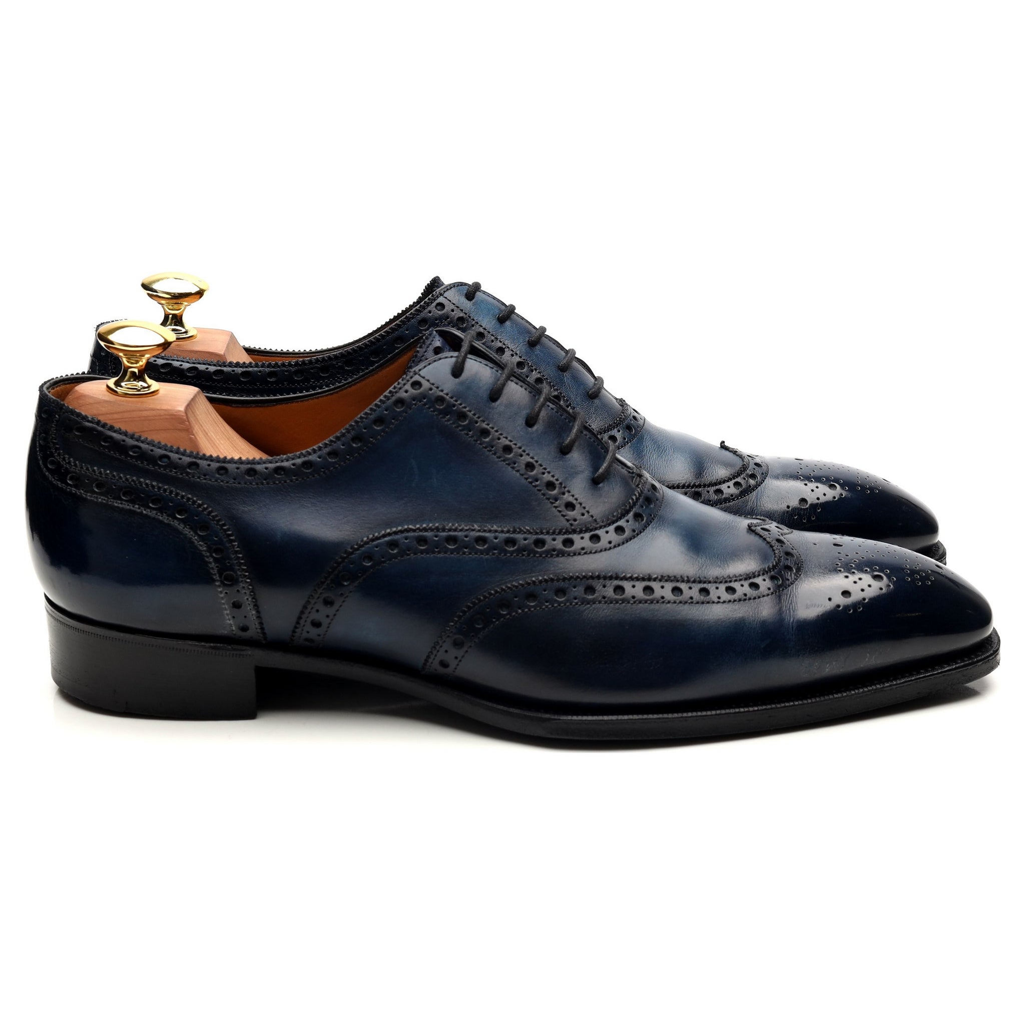 Gaziano & Girling Rothschild richelieu cuir bleu UK 8,5
