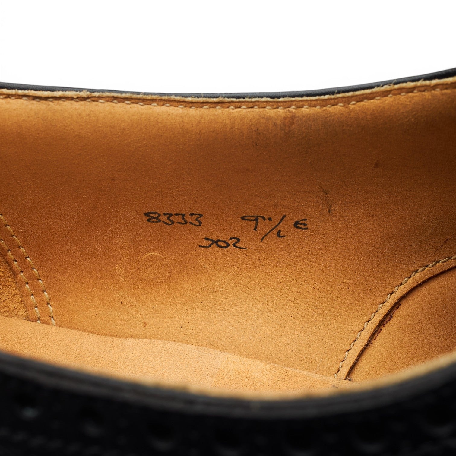 New & Lingwood Mocassins Brogue Cuir Noir 9.5