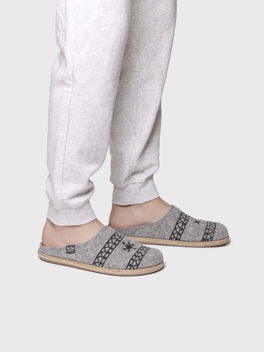 TONI PONS TOBI-EF chausson feutre gris homme