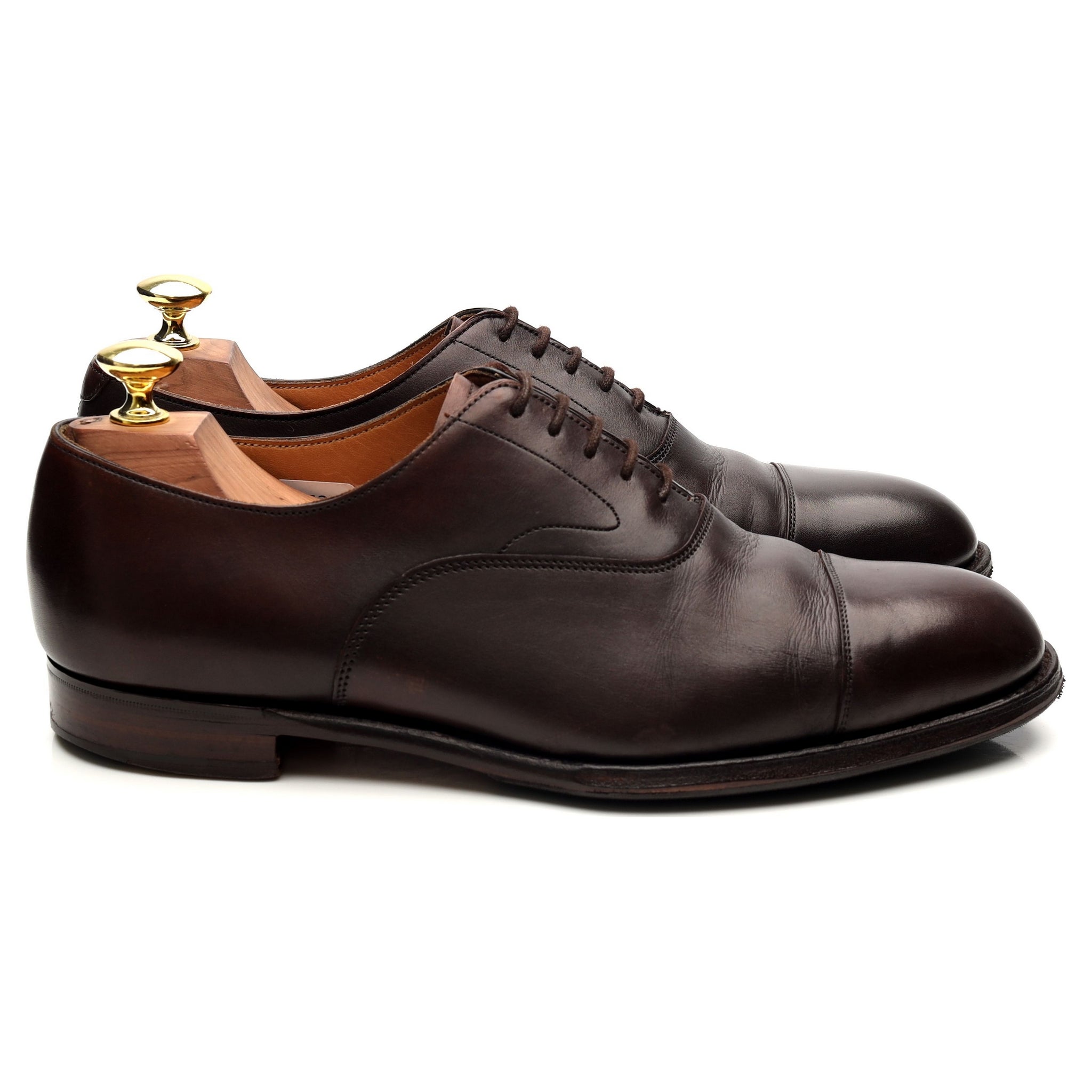 Cheaney Alfred oxford cuir marron foncé UK 7 semelle cuir