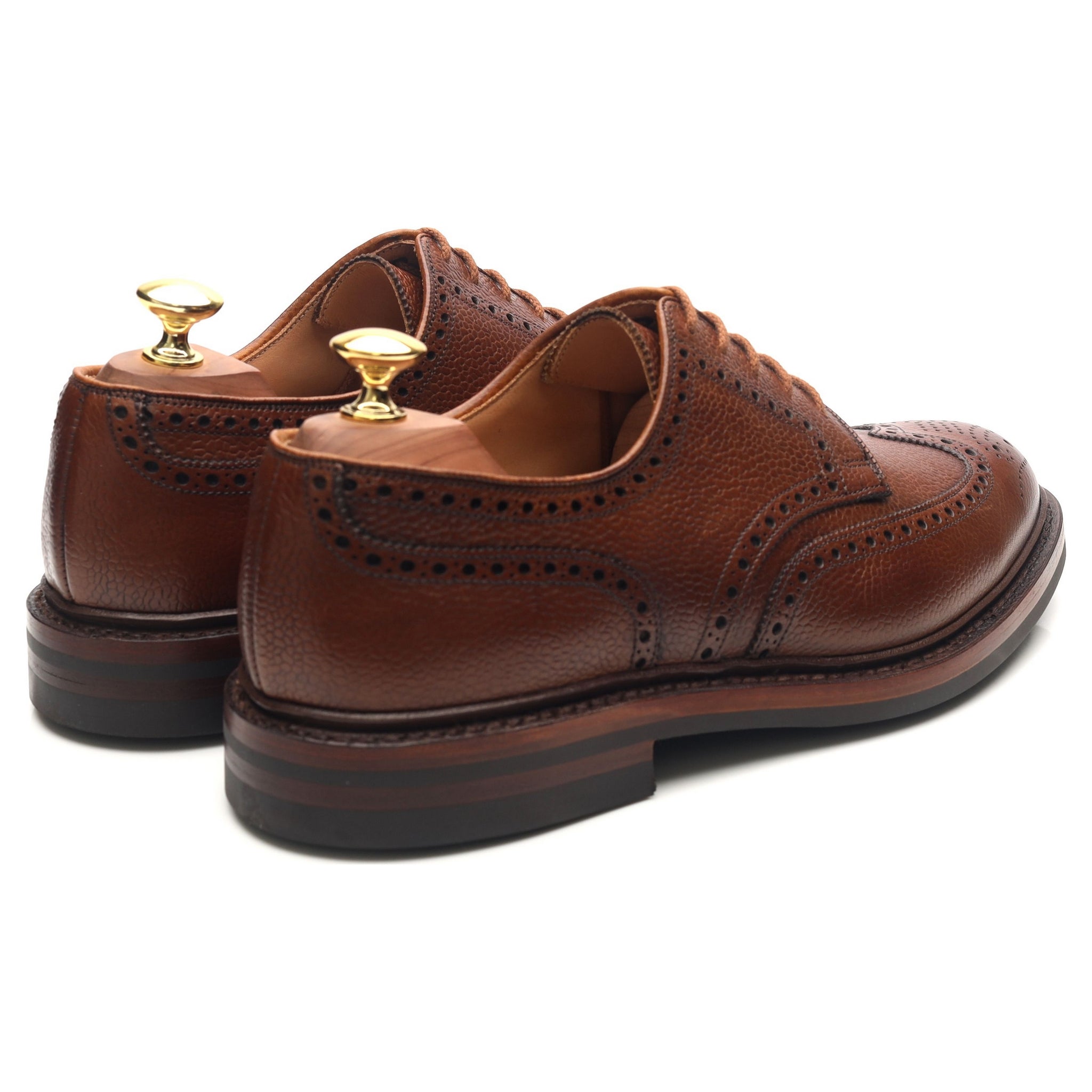 Crockett & Jones Pembroke derby cuir grainé marron UK 8.5