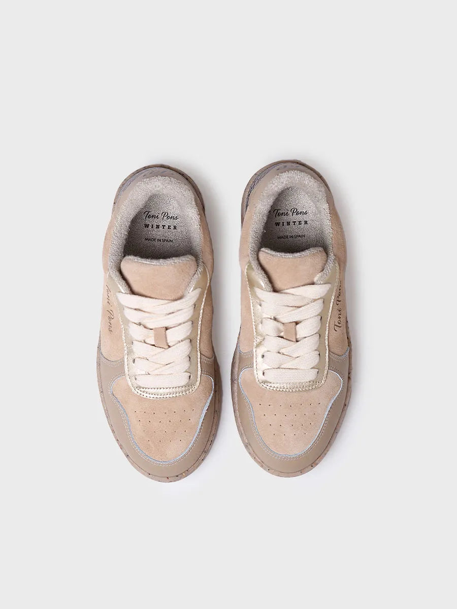 Toni Pons Alexandra baskets beige daim cuir femme