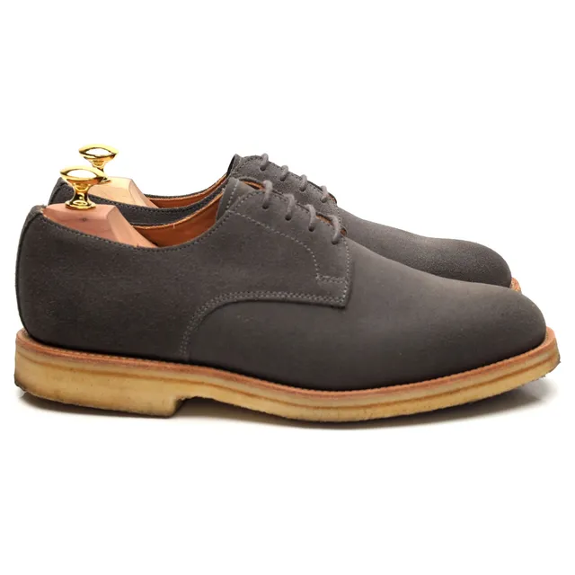 Sanders Archie derby daim gris 7 UK