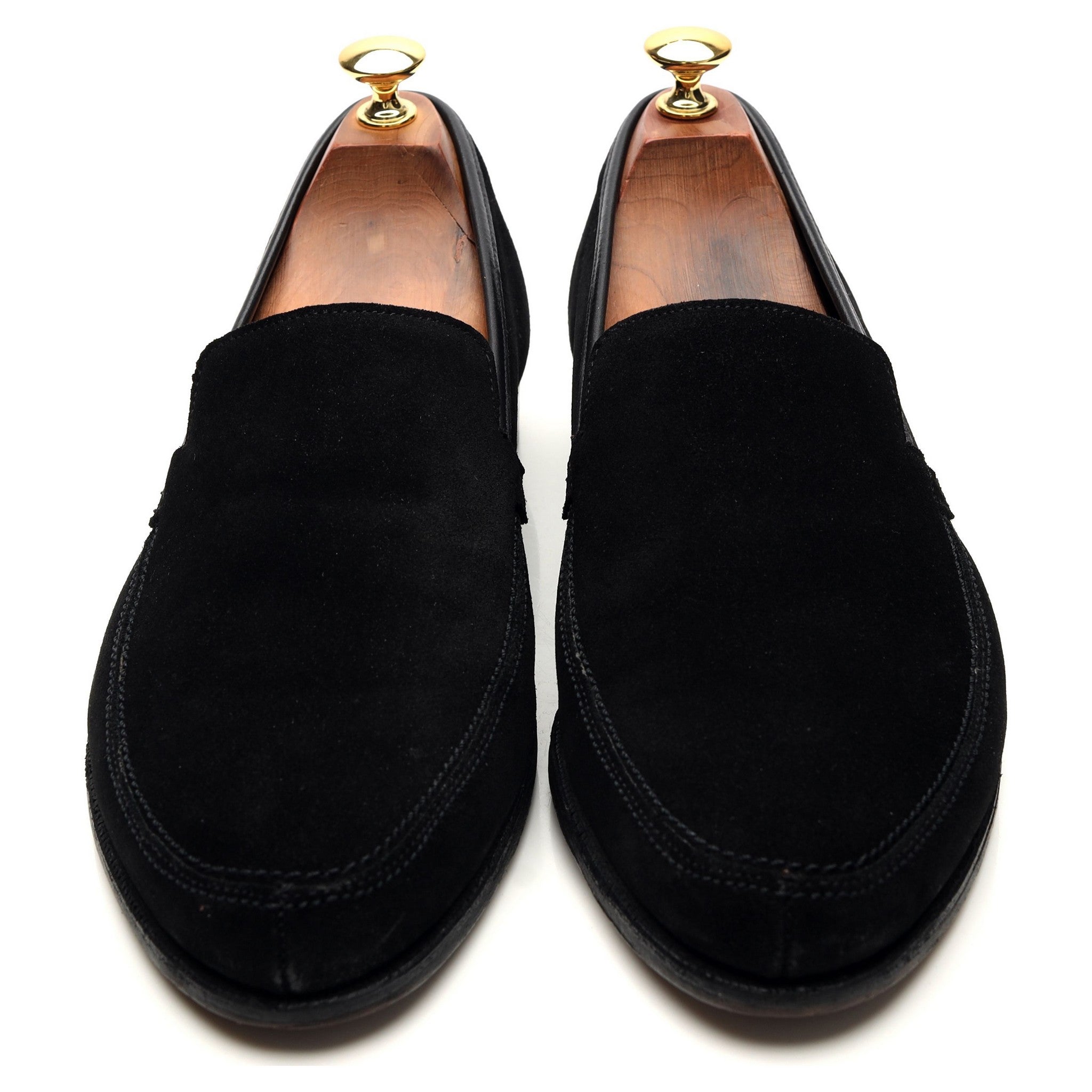 New & Lingwood Eton mocassins suède noir UK 9.5