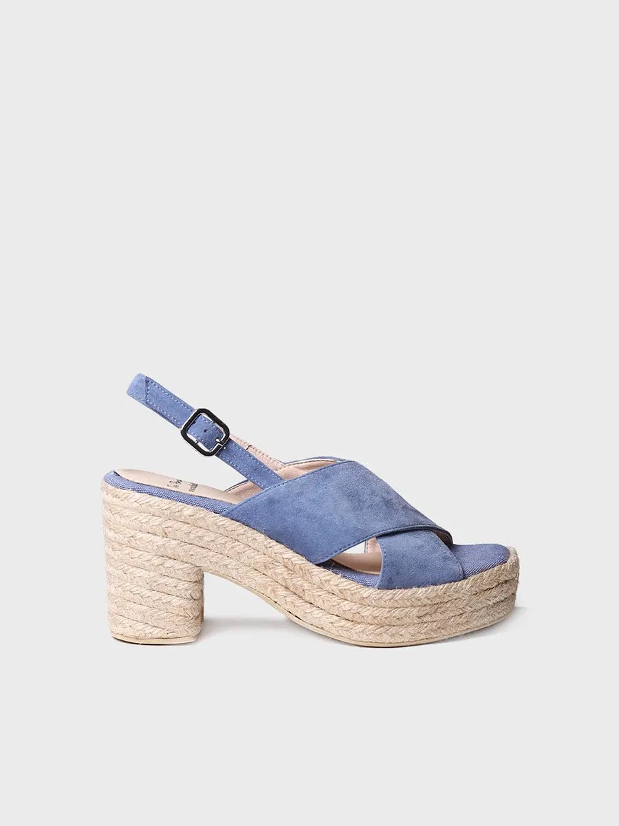 Toni Pons Kenya-A espadrille femme cuir talon large 5 cm