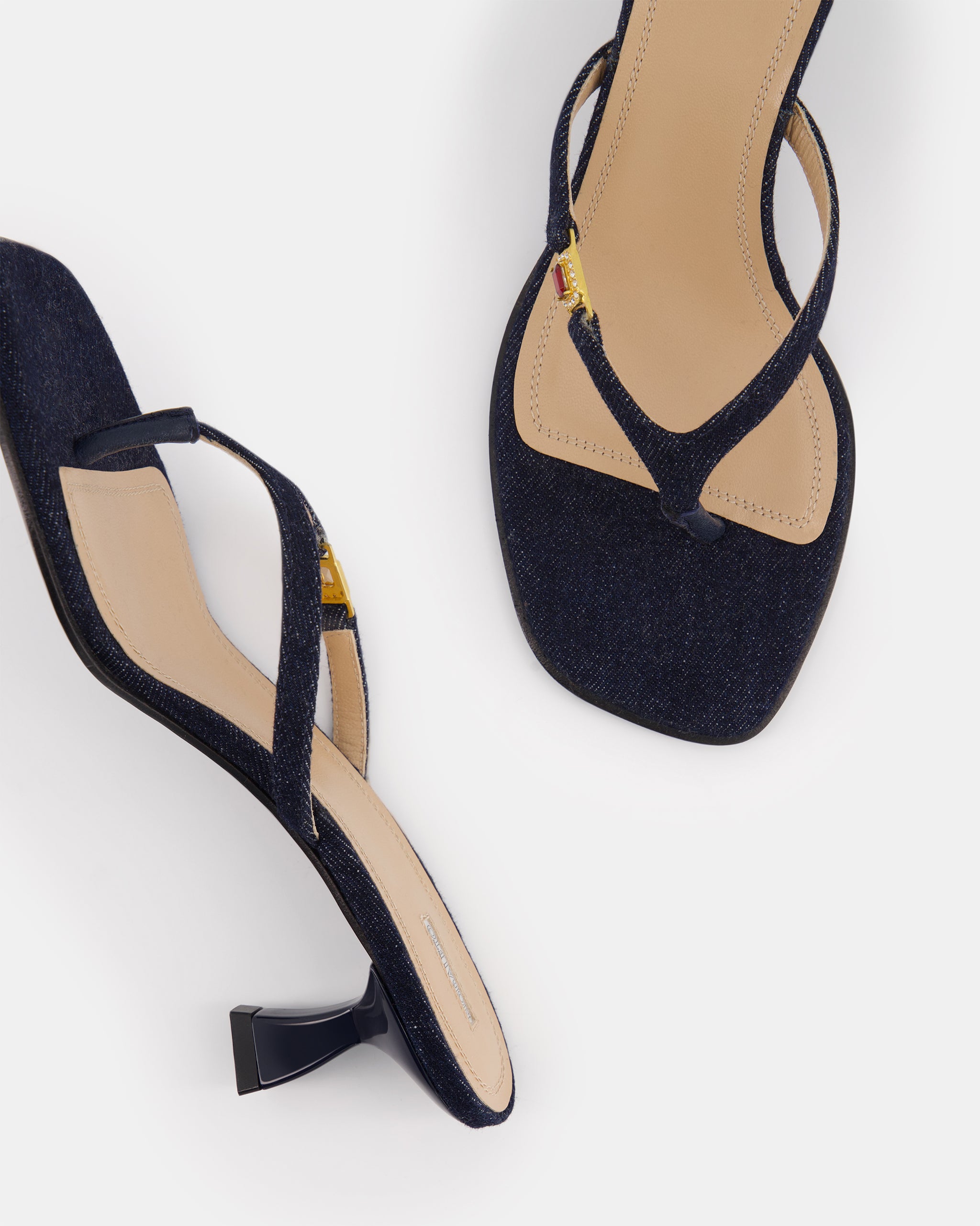 Nodaleto Dona Ruby mules Dark Denim talon 5 cm