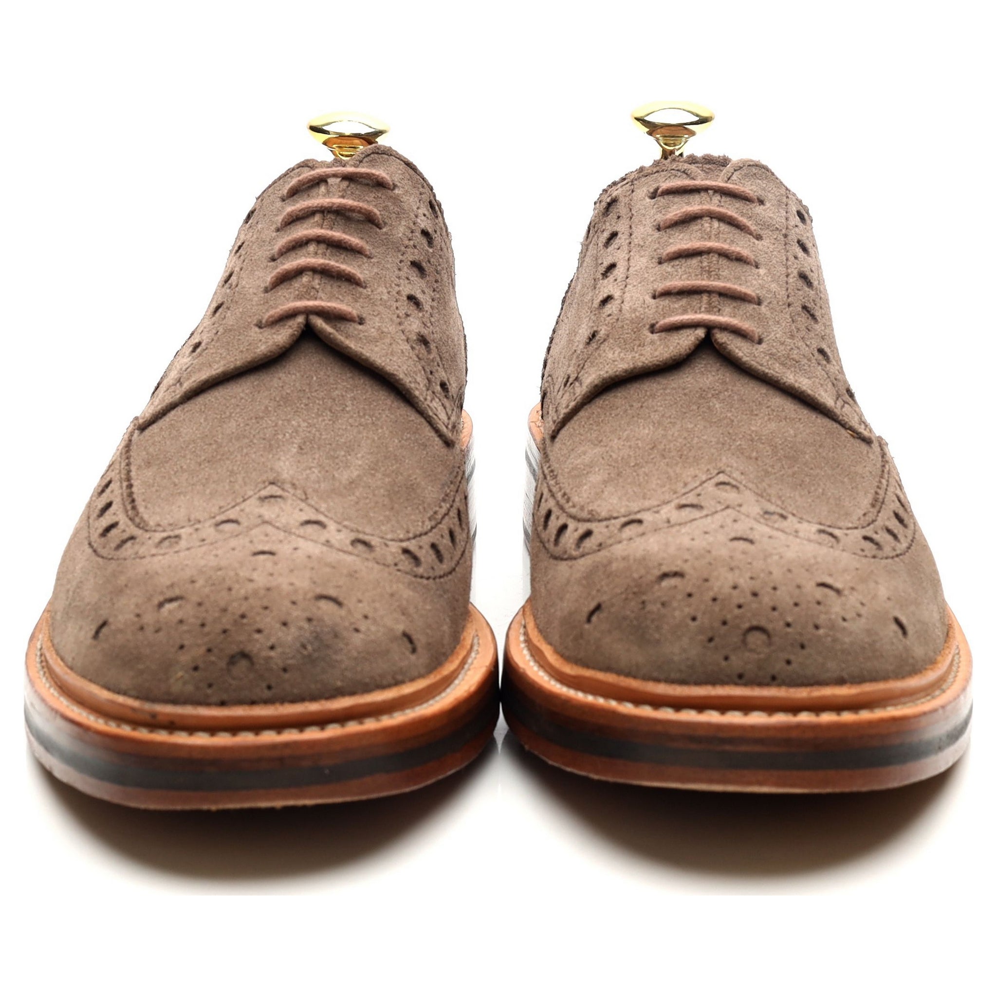 Grenson Archie brogue daim marron clair UK 7,5