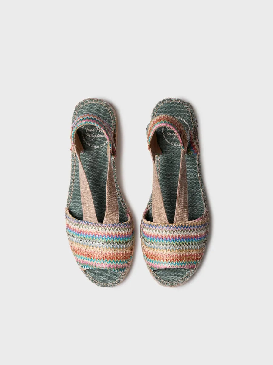 Toni Pons Estel-MH espadrilles compensees raphia multicolore