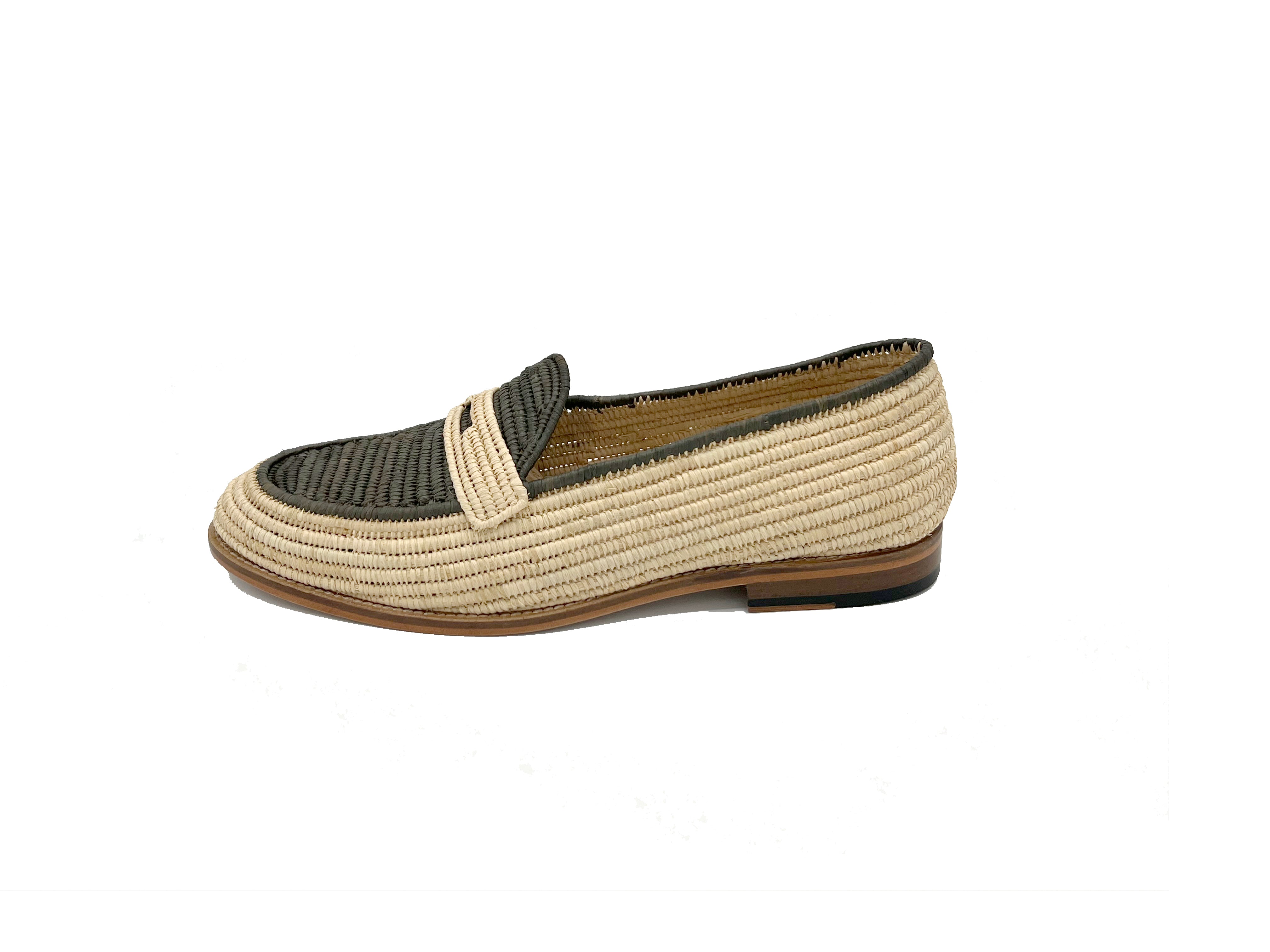 Contre-Allée Polo mocassin homme raphia naturel
