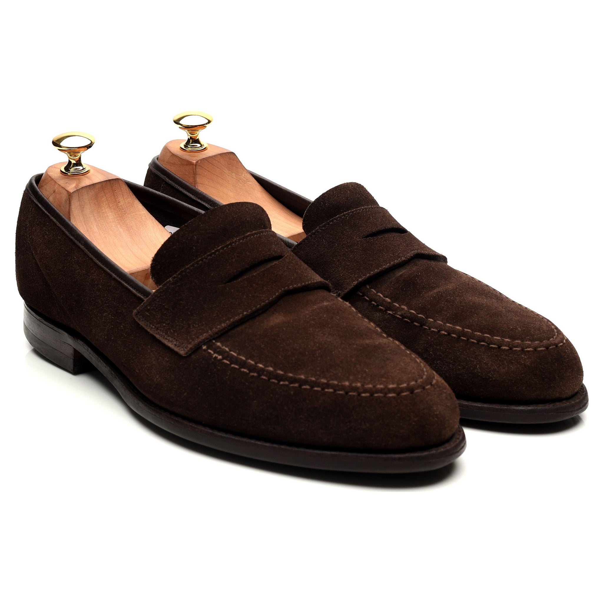 Crockett & Jones Harvard 2 mocassins suède marron UK 10