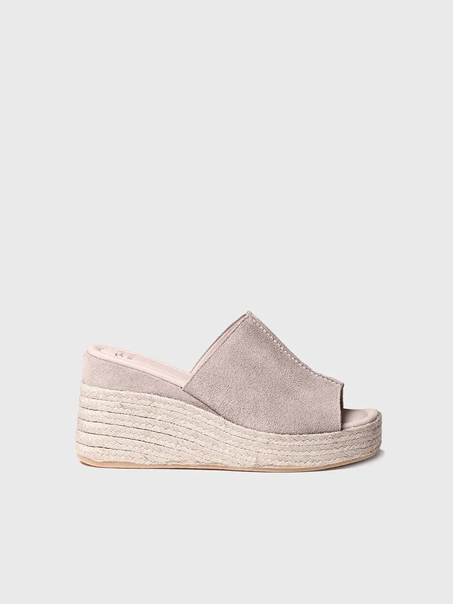 Toni Pons Miriam espadrille compensée beige cuir
