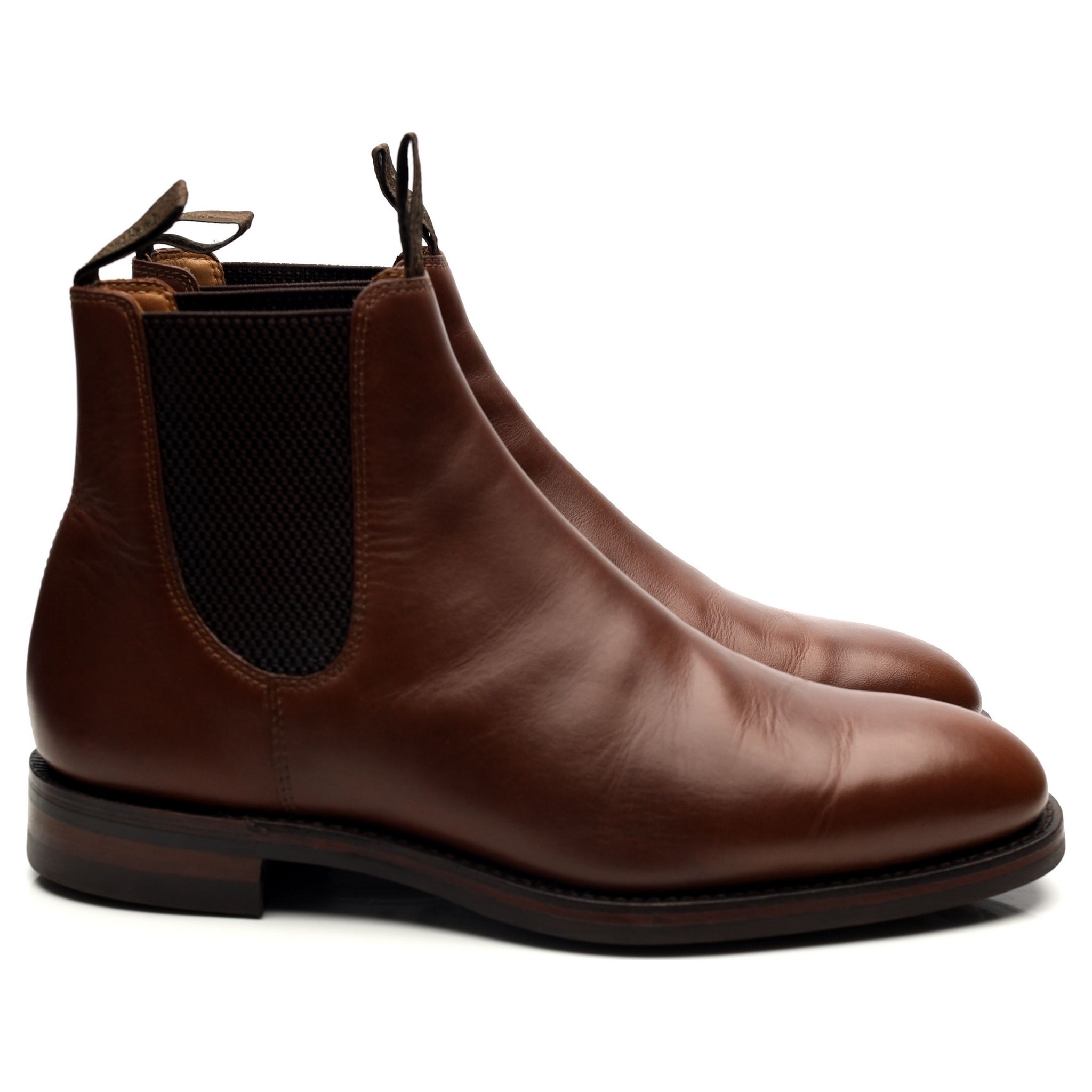 Loake 1880 Chatsworth bottines chelsea cuir marron UK 7