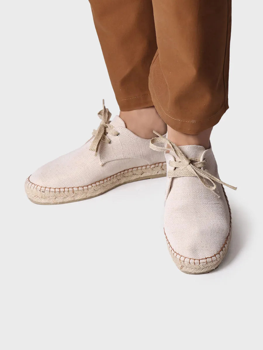 Toni Pons Dixon espadrille homme écru coton et jute