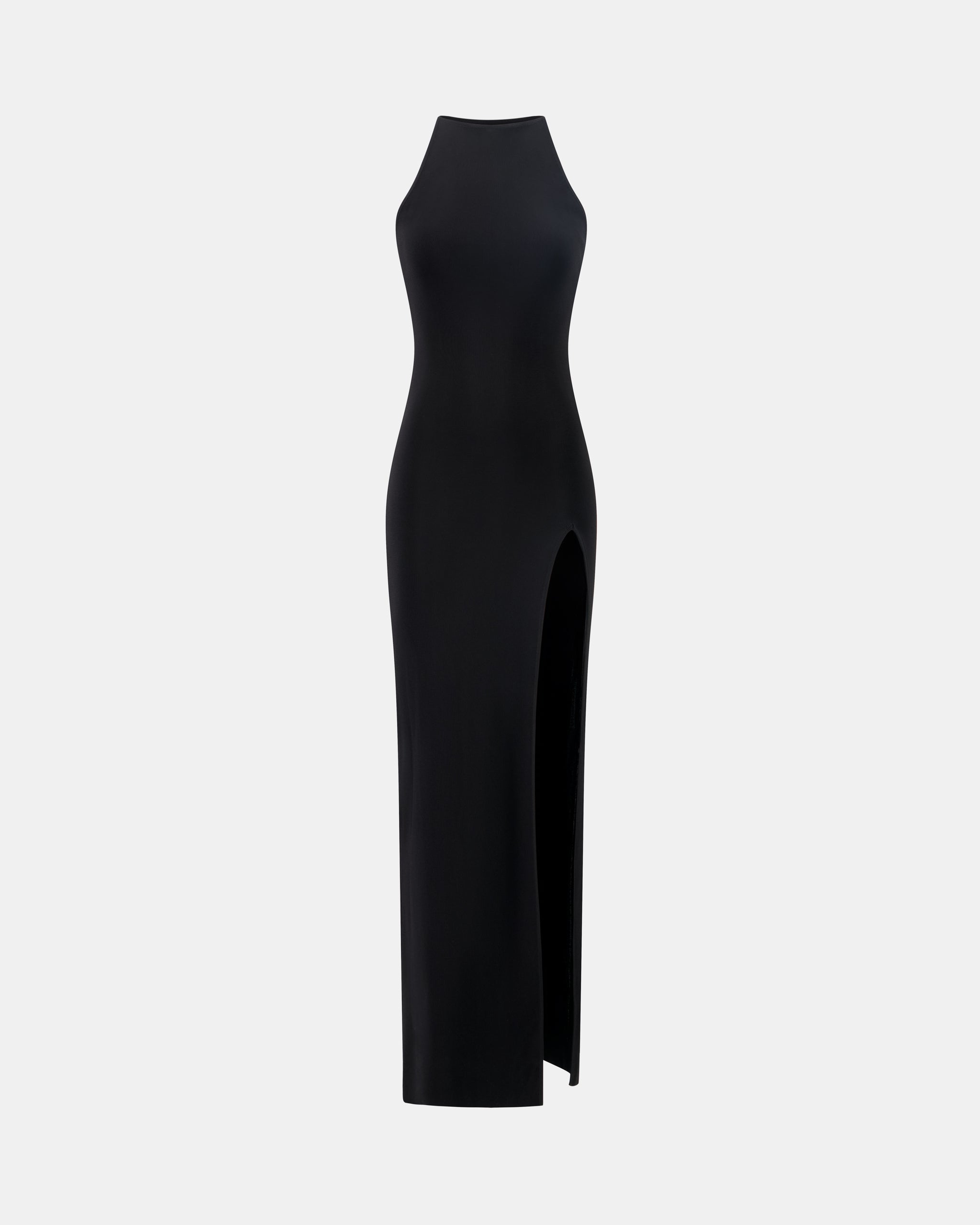 Nodaleto La Galpa Scoville robe noire satin fente XS/S