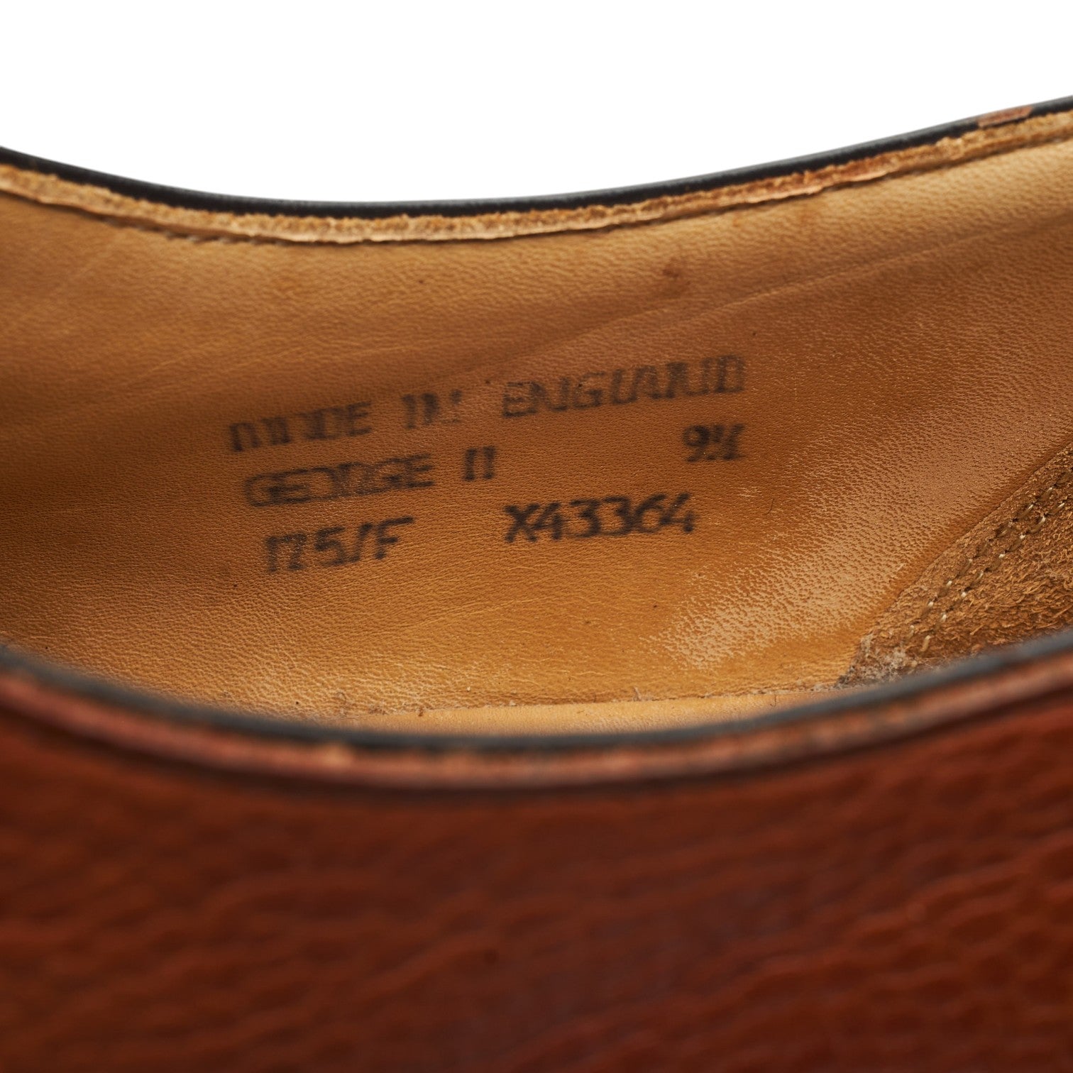 Cheaney George II oxford cuir grainé marron UK 9,5