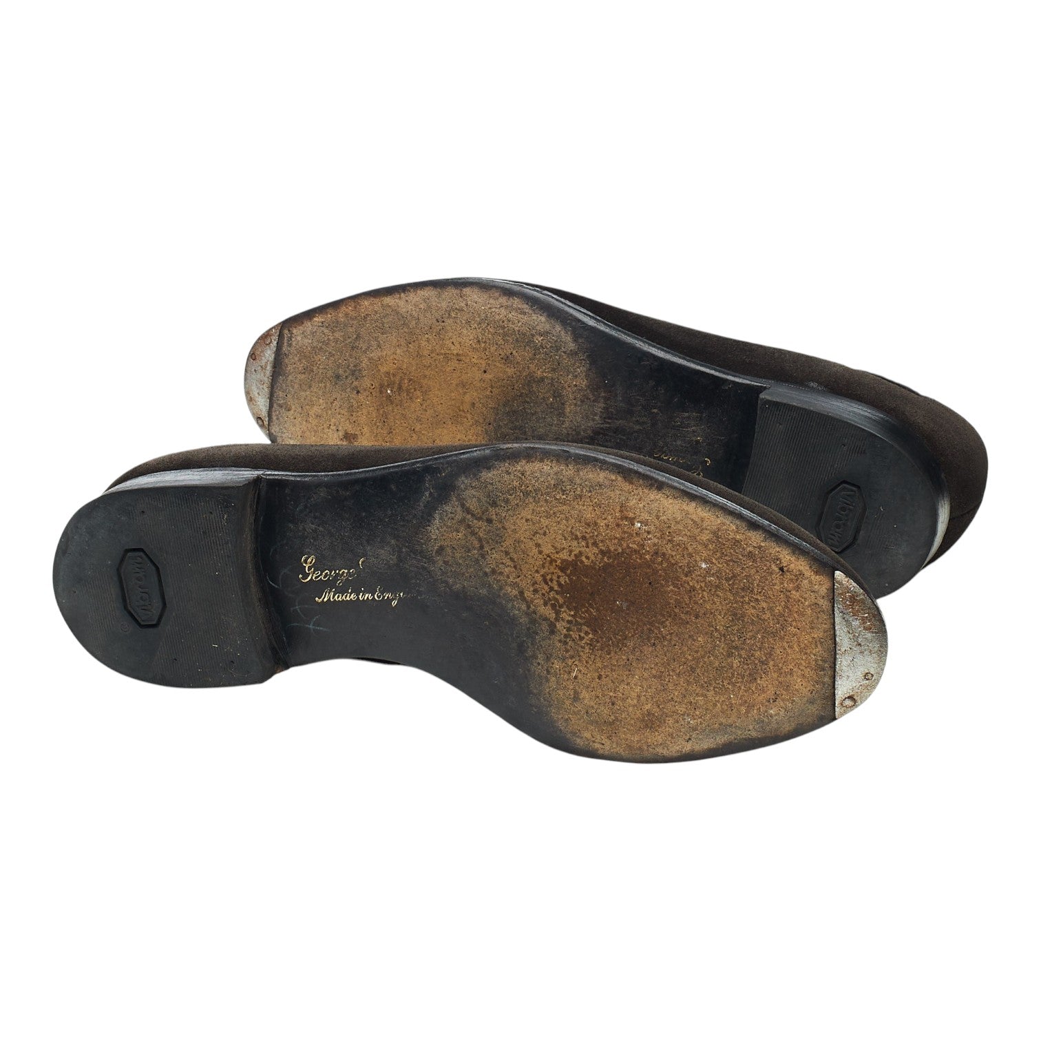 George Cleverley mocassins daim noir glands 6.5 UK