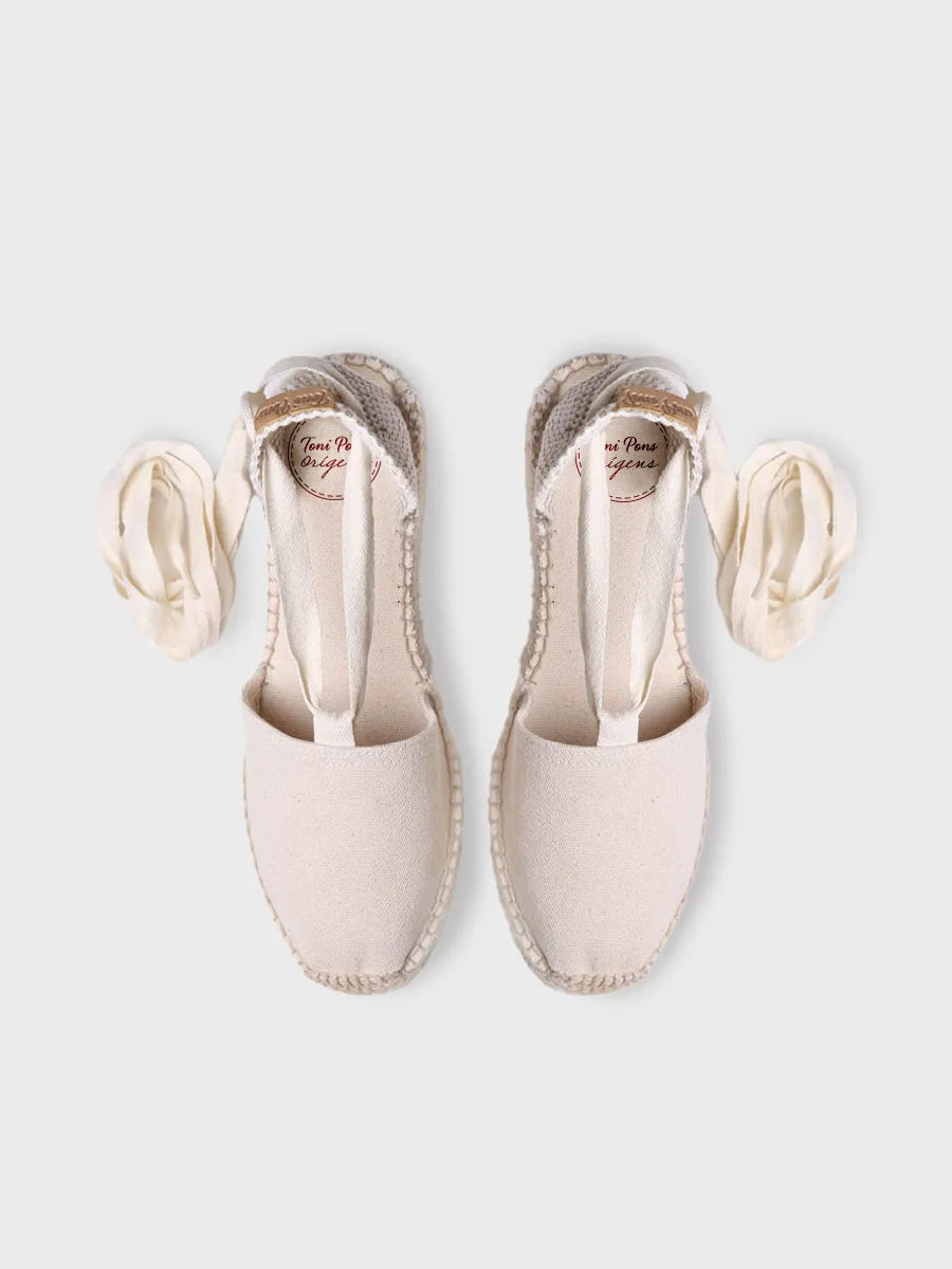 Toni Pons Valencia espadrille femme écru lacets vegan