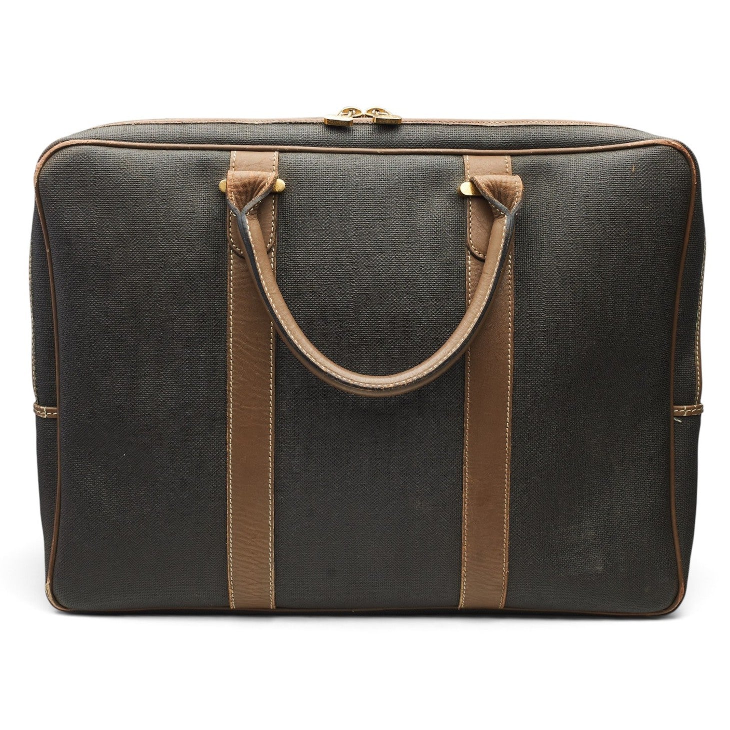 Dunhill sacoche ordinateur toile cirée marron