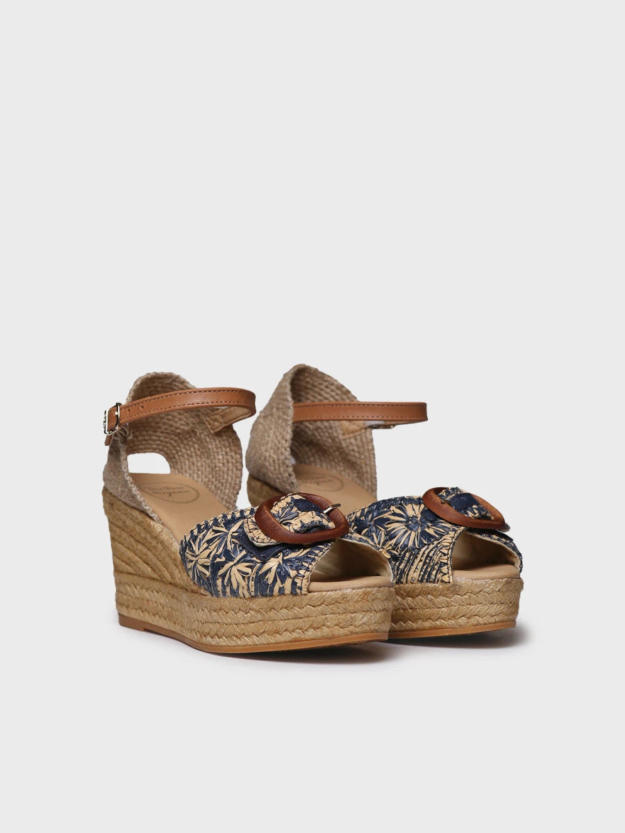 Toni Pons Lia-RF espadrilles compensées raphia bicolore