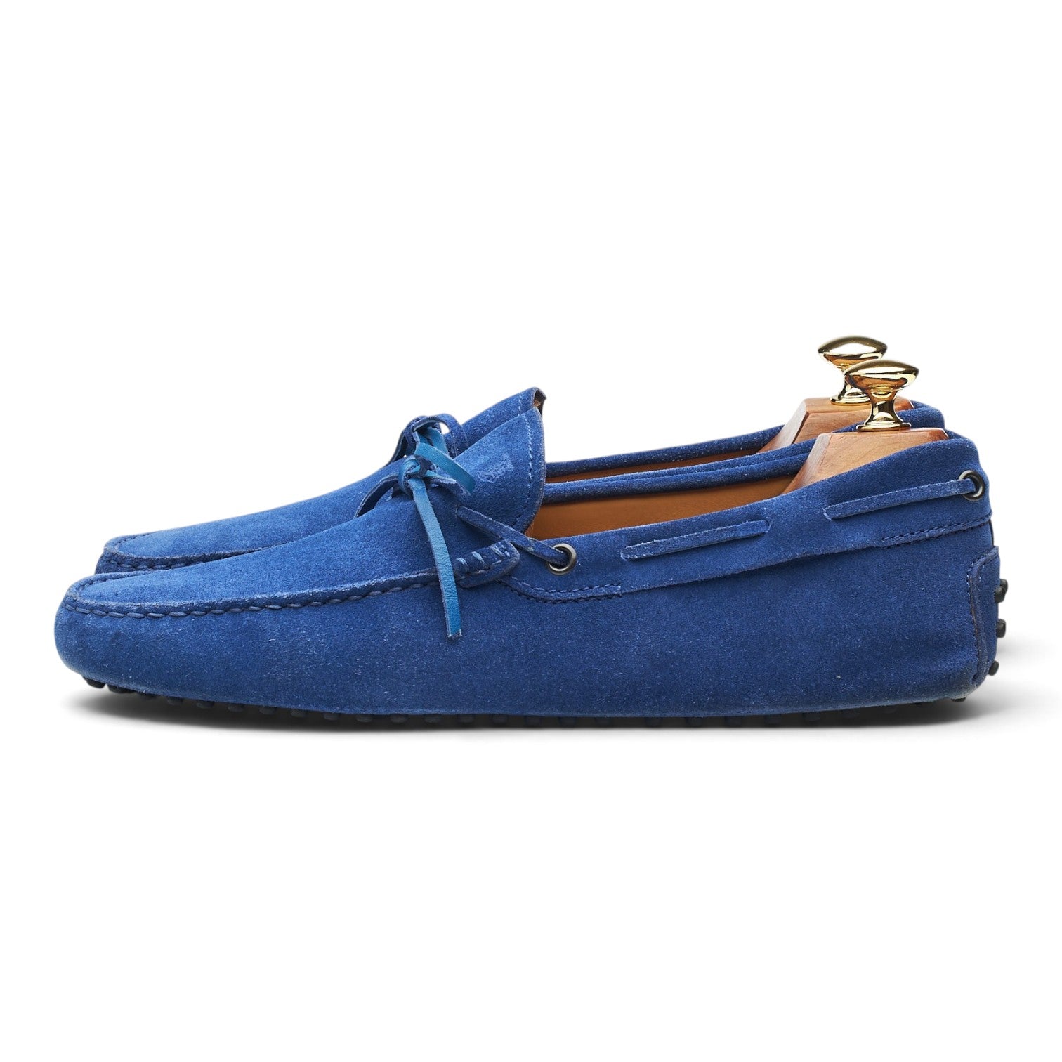 Tod's Gommino mocassins driving daim bleu UK 8