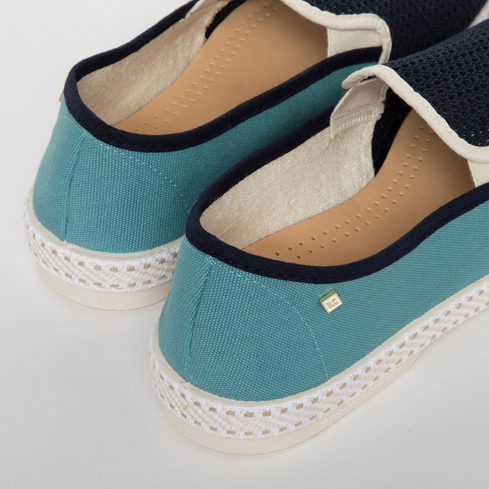 Rivieras Classic Match Marine Aqua espadrilles filet