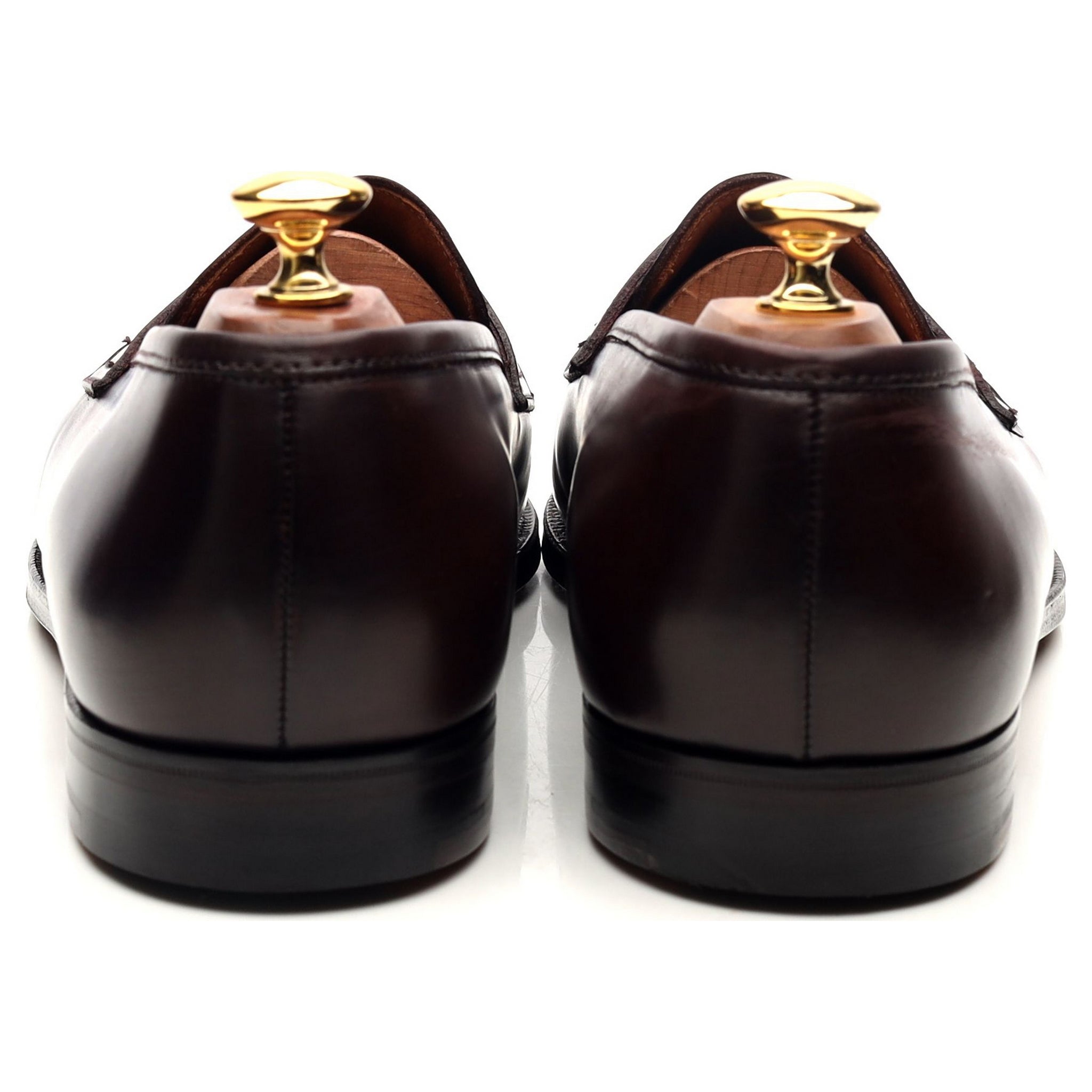 Crockett & Jones Boston mocassin cuir bordeaux UK 9,5