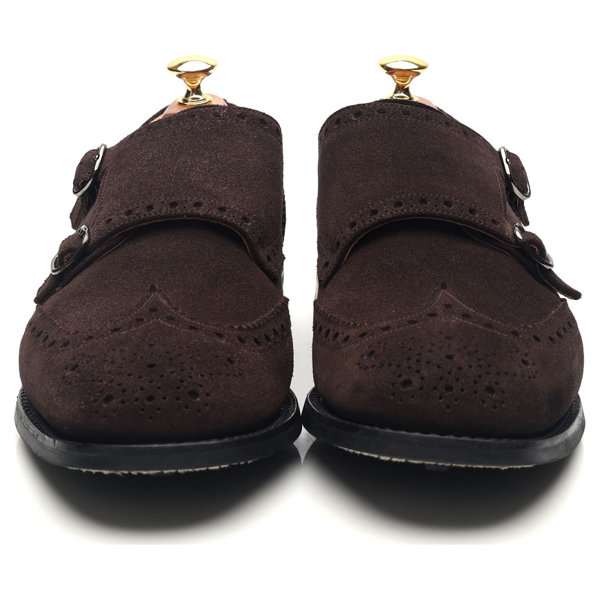 Church's Seaforth double monk strap daim marron UK 9