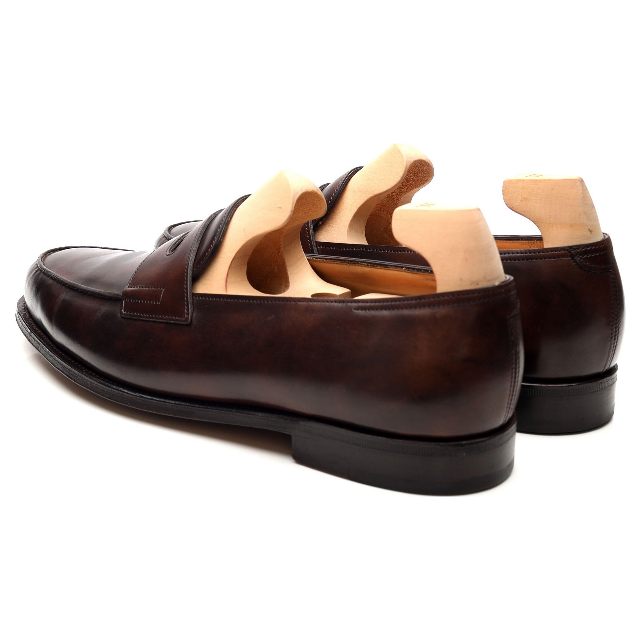 John Lobb Lopez mocassin cuir musée marron UK 8.5