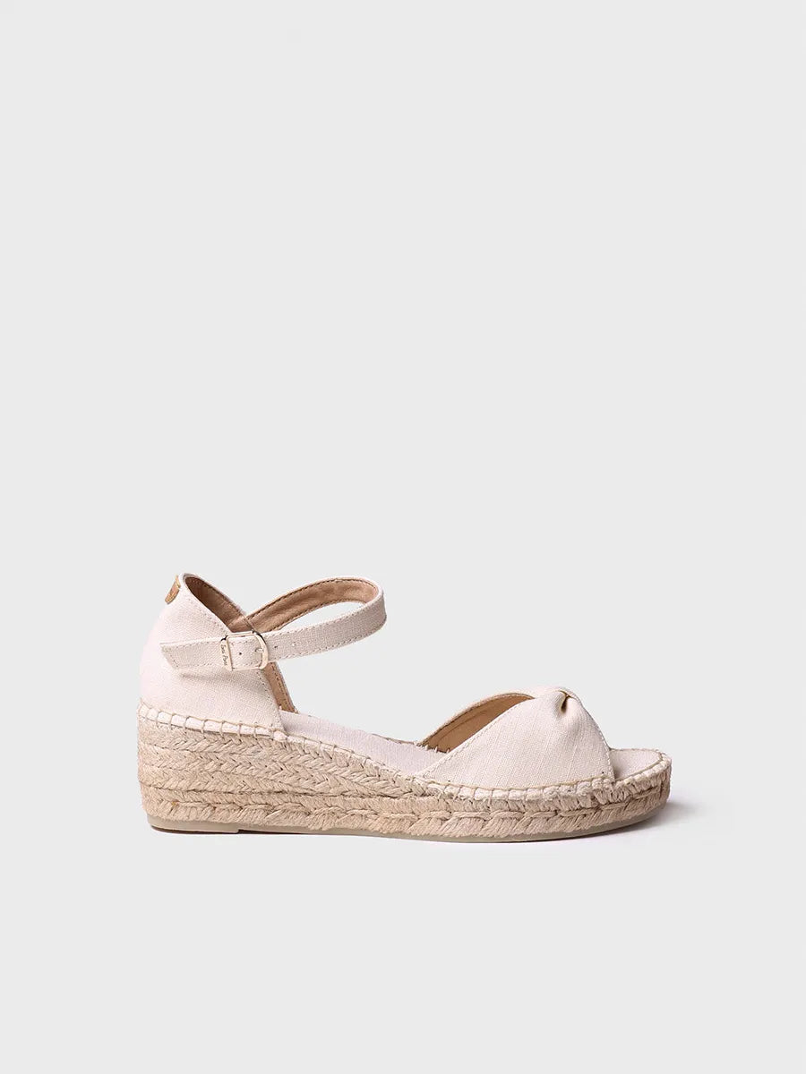 Toni Pons Bilma-L espadrilles compensées écru vegan 5 cm