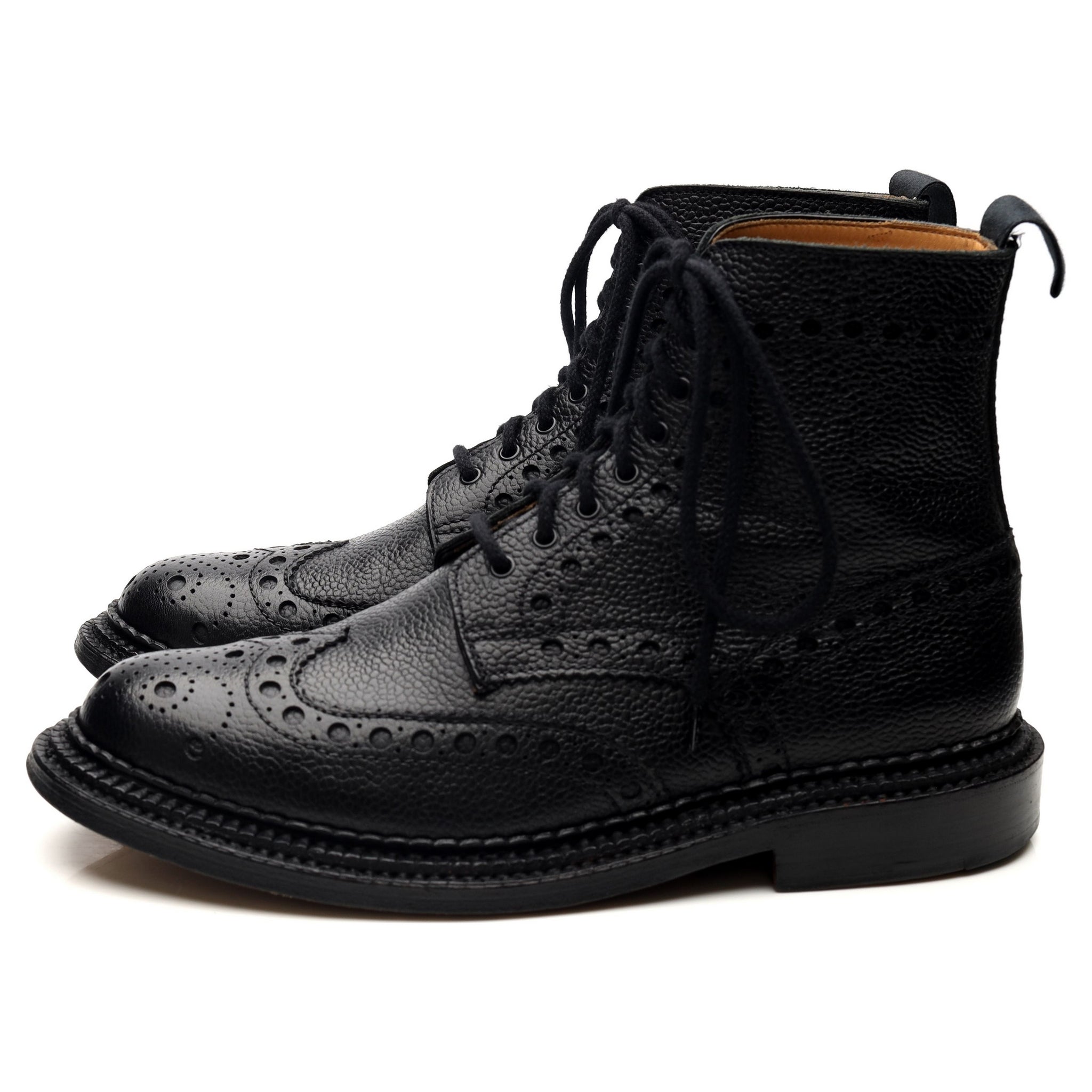 Grenson Fred boots brogue cuir noir UK 7