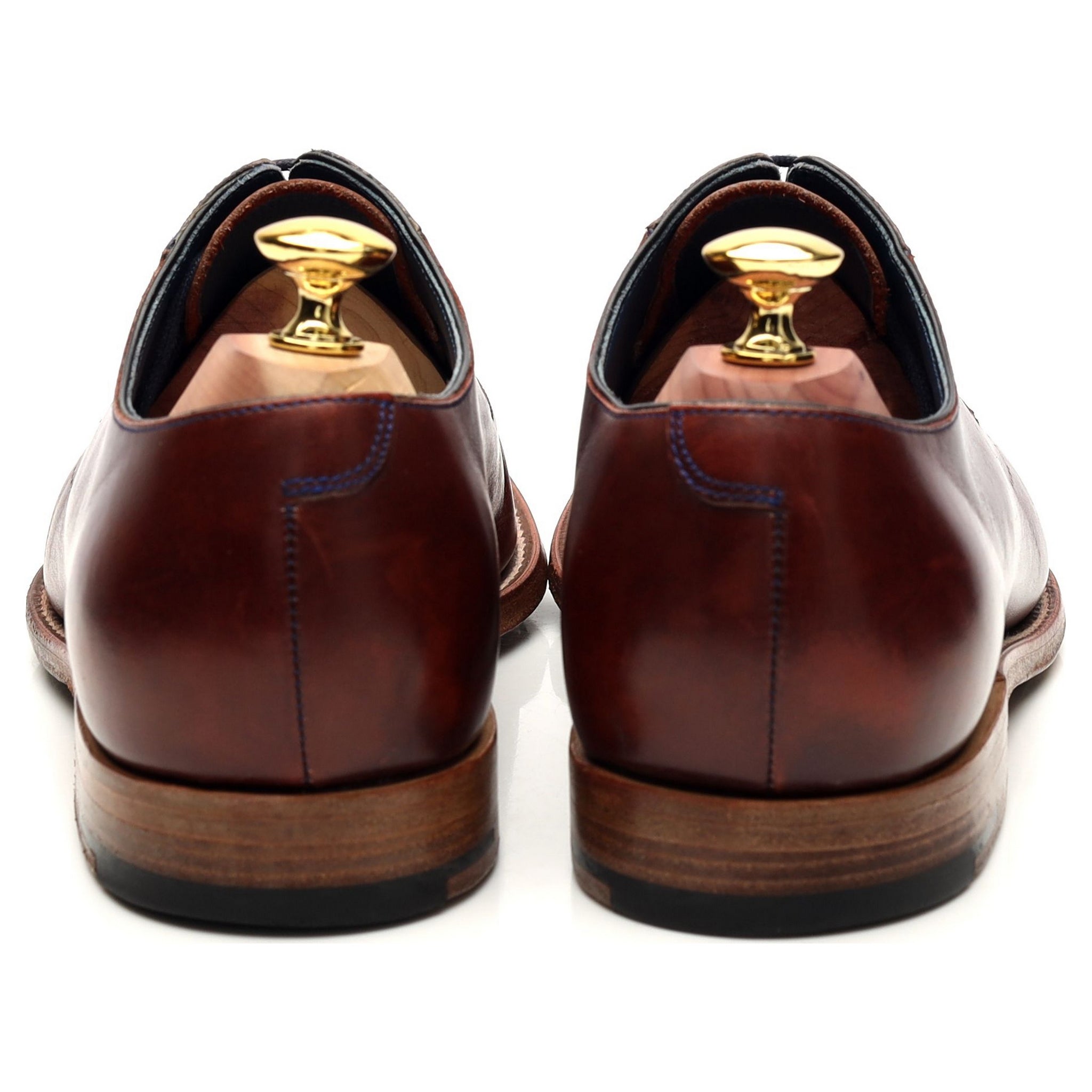 Barker Harry richelieu cuir bordeaux marine UK 7.5