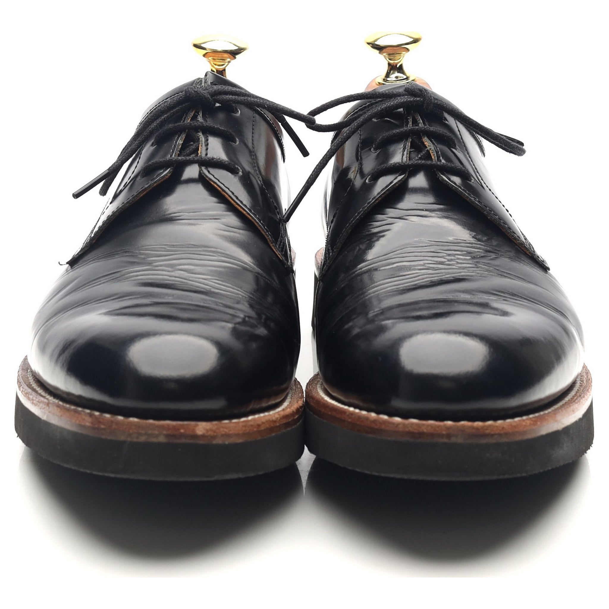 Grenson Lennie derby cuir noir pointure UK 7 semelle gomme