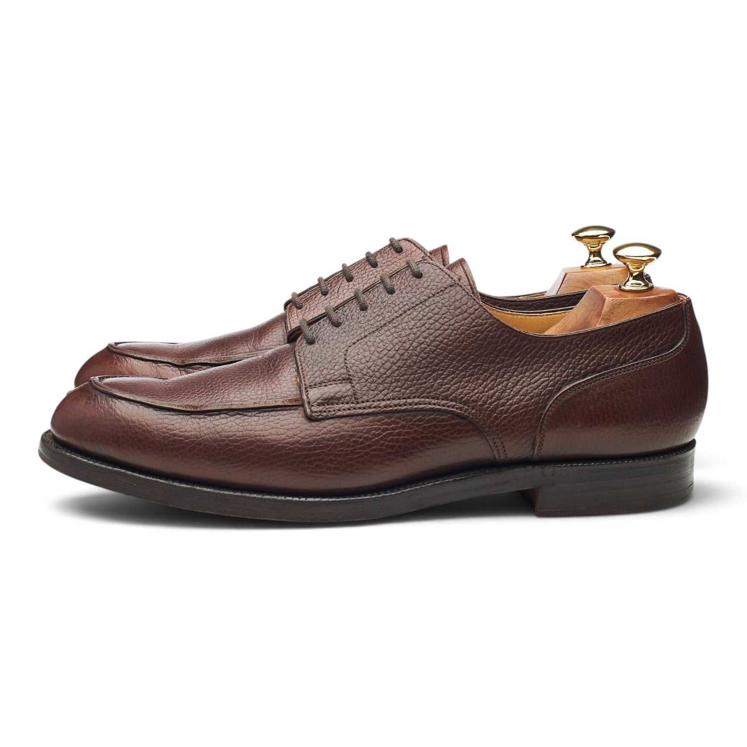 Peal & Co derby cuir grain marron pointure UK 9.5