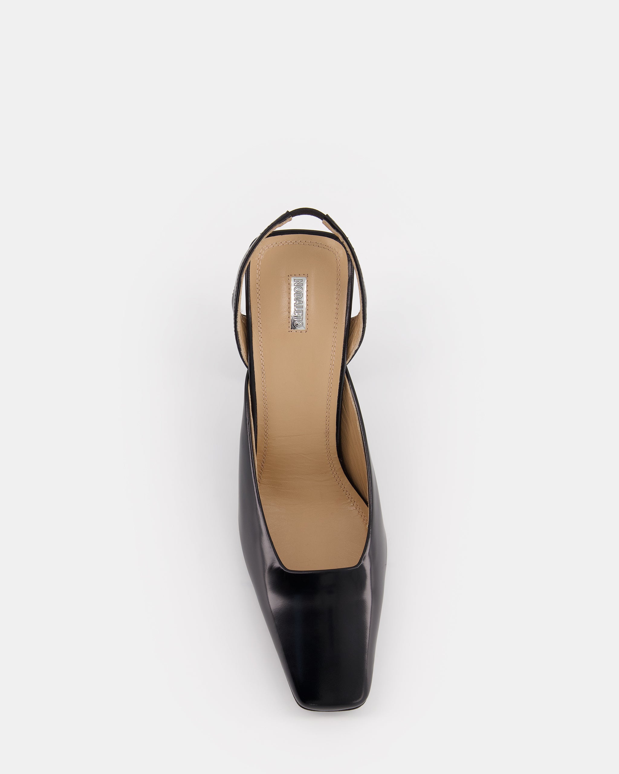Nodaleto Iris escarpins cuir noir Black Glassed talon 9 cm