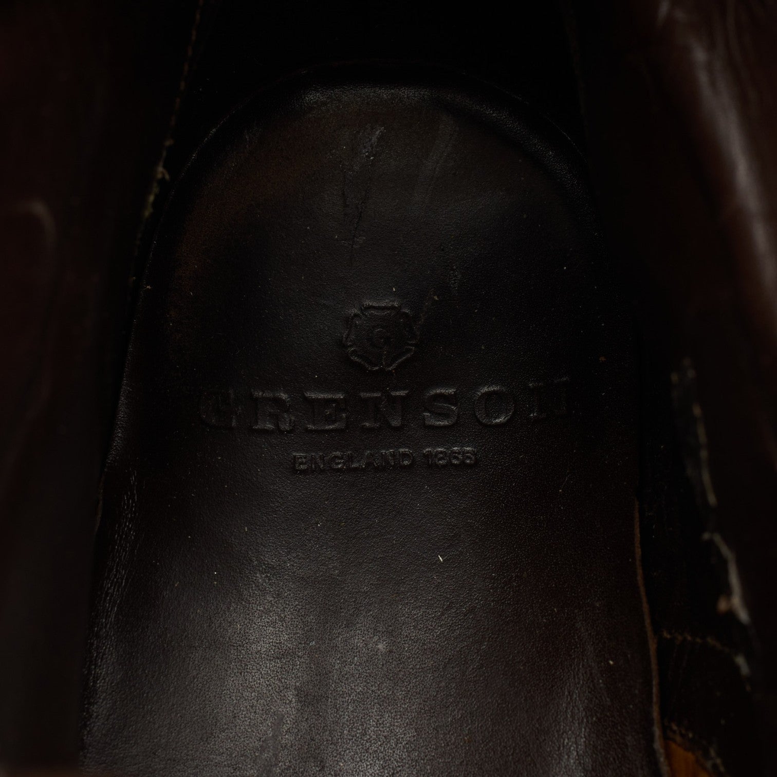 Grenson bottines brogues cuir marron foncé UK 8