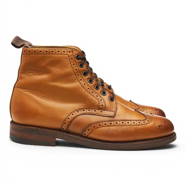 Grenson Sharp bottines brogues cuir camel UK 7