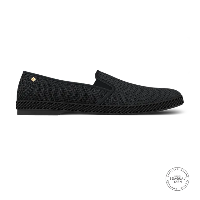 Rivieras Classic Filet Noir espadrilles coton noir
