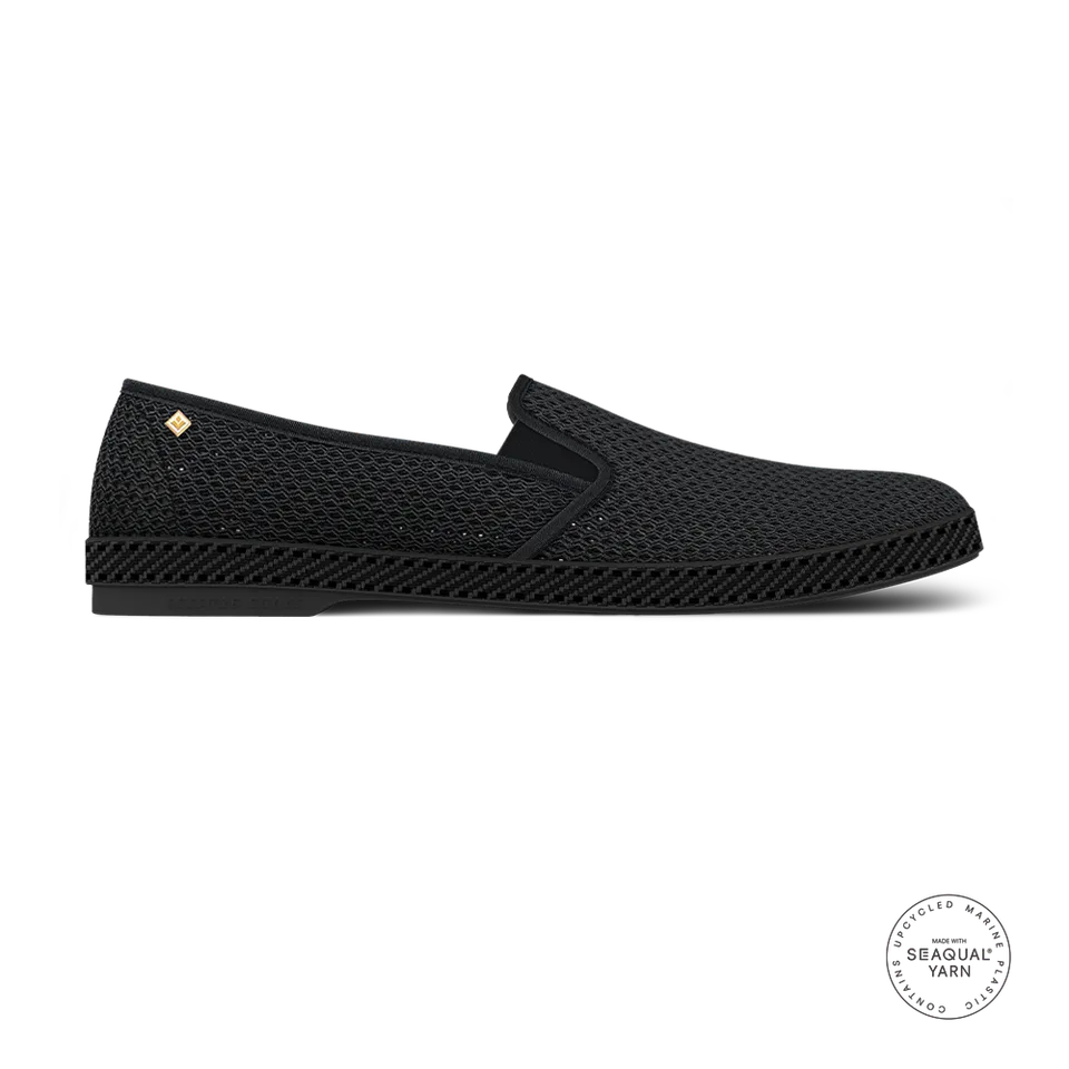 Rivieras Classic Filet Noir espadrilles coton noir