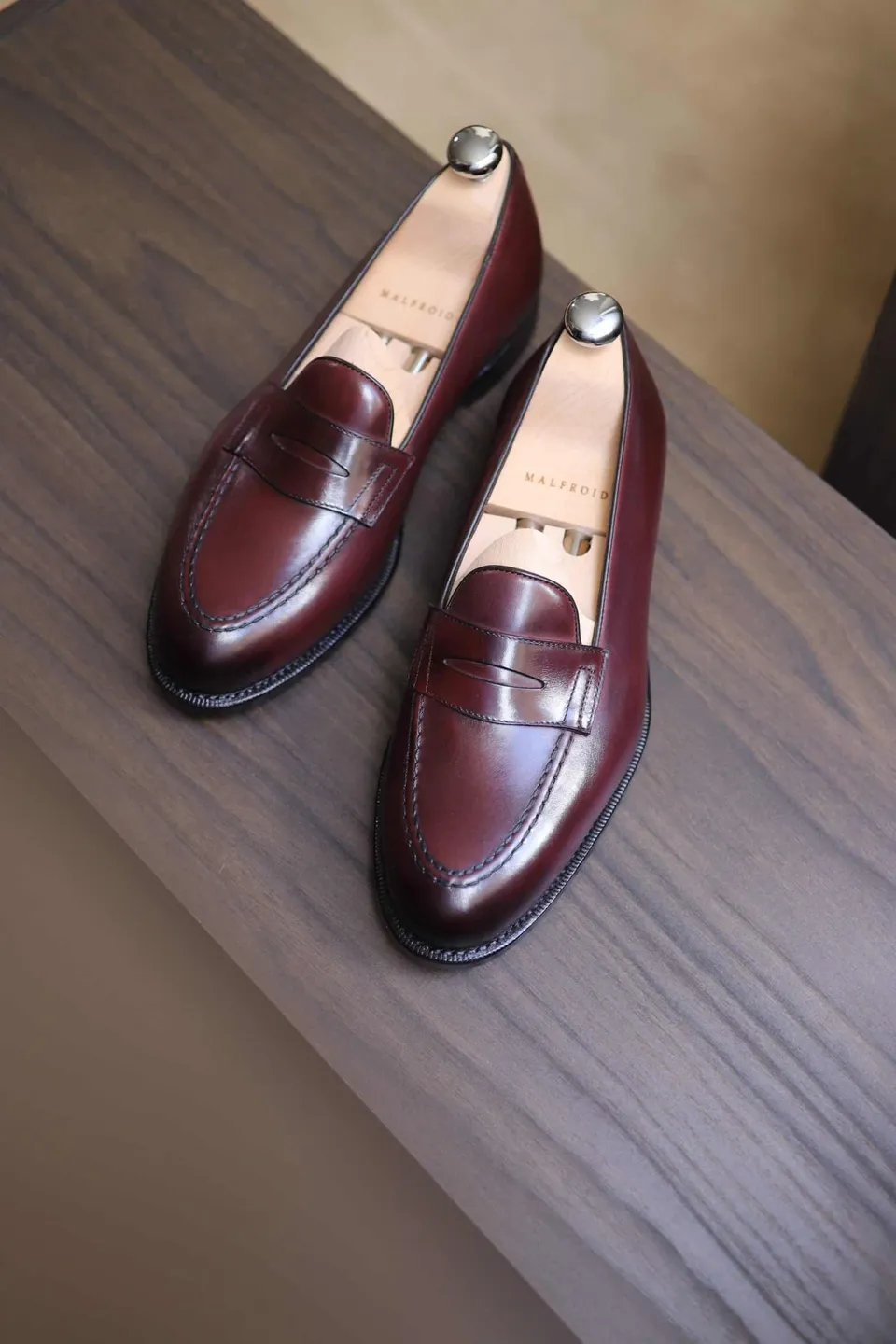 Malfroid Newport penny loafer cuir box calf