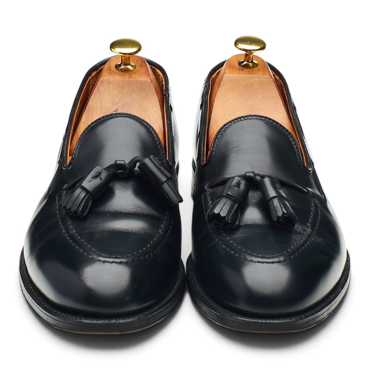 Brooks Brothers 06609 mocassins homme cuir noir UK 8.5
